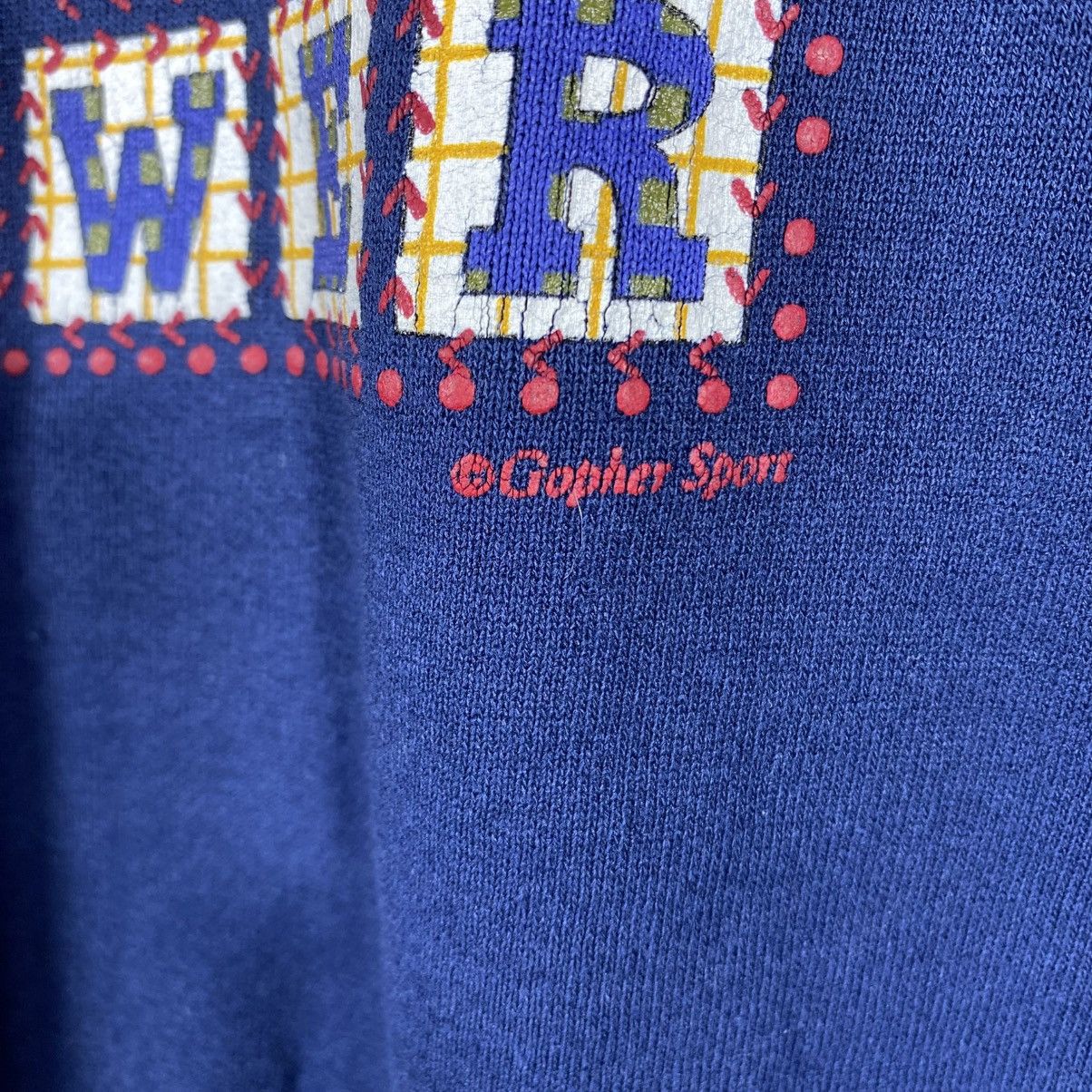 Vintage Vintage 90's SUN FLOWER Gopher Sport Crewneck Sweatshirt Size US XL / EU 56 / 4 - 3 Thumbnail