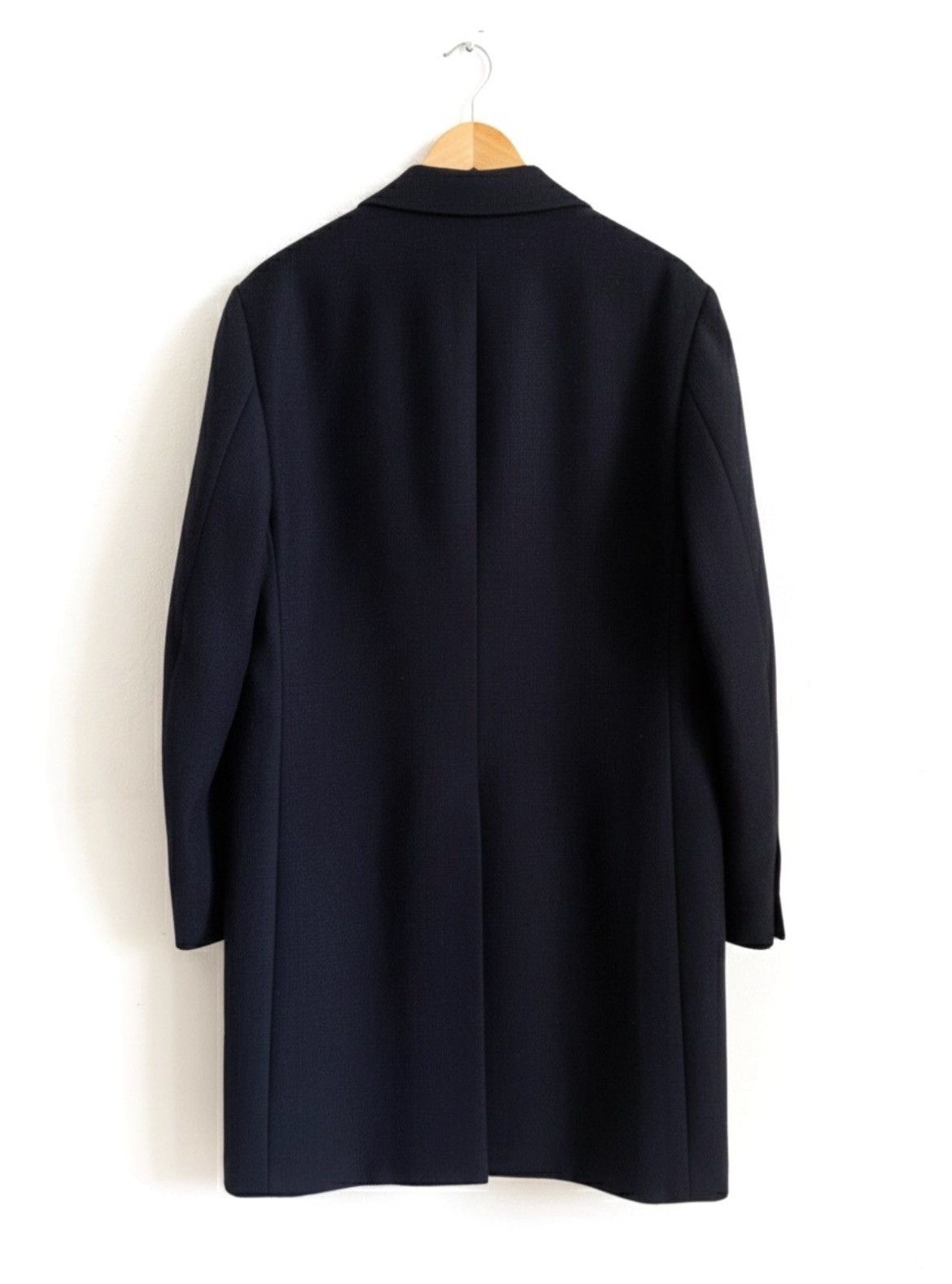 Isaia Napolii Isaia Napoli Slim-Fit Midnight Blue Wool Overcoat Size US M / EU 48-50 / 2 - 2 Thumbnail