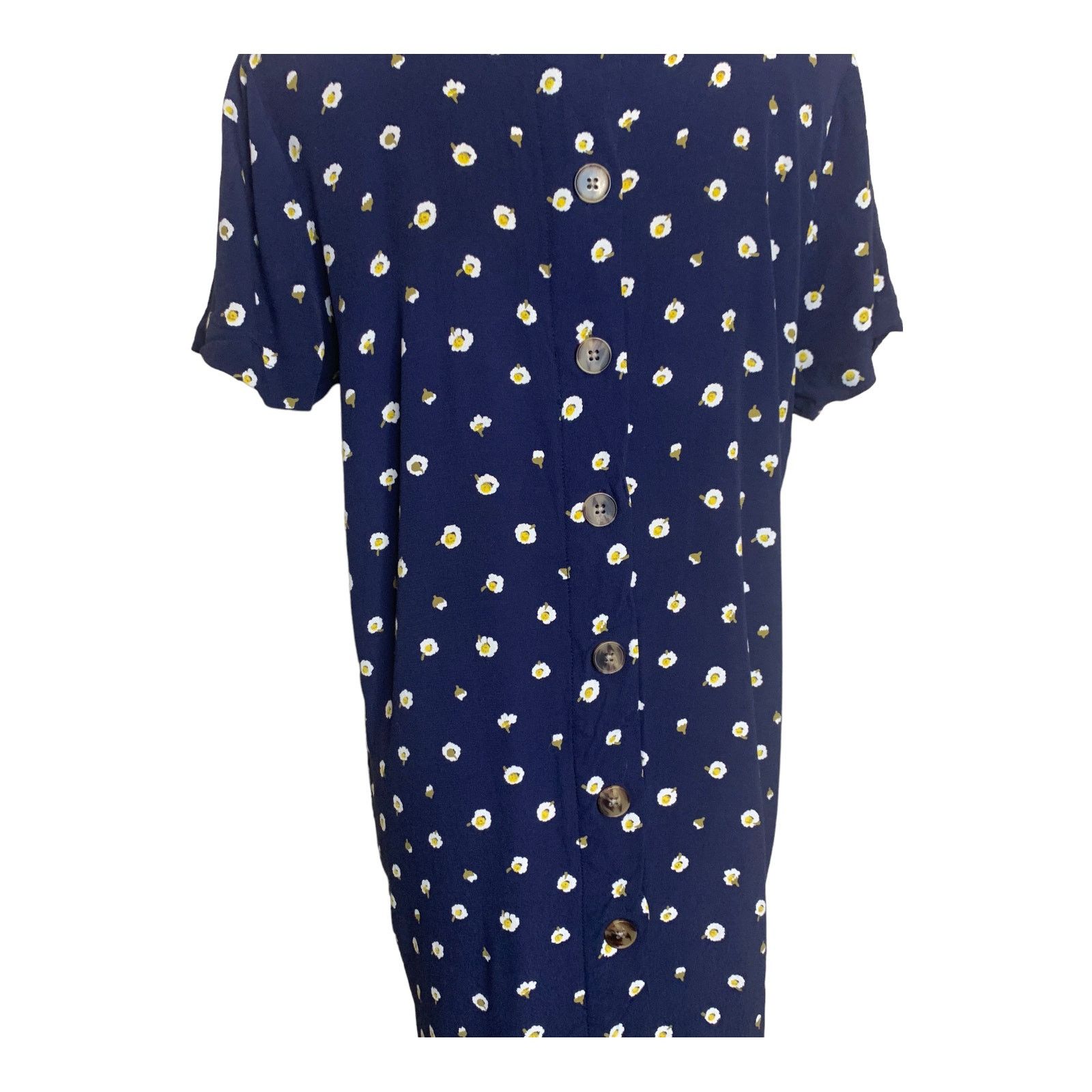 Madewell Madewell Blue Daisy Dot Back Buttoned Mini Dress S Size S / US 4 / IT 40 - 11 Thumbnail