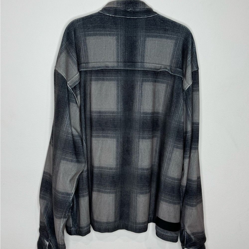 Stampd Stampd Plaid Print Flannel Soft Button Down Shirt Grey Blue Size US XL / EU 56 / 4 - 5 Thumbnail