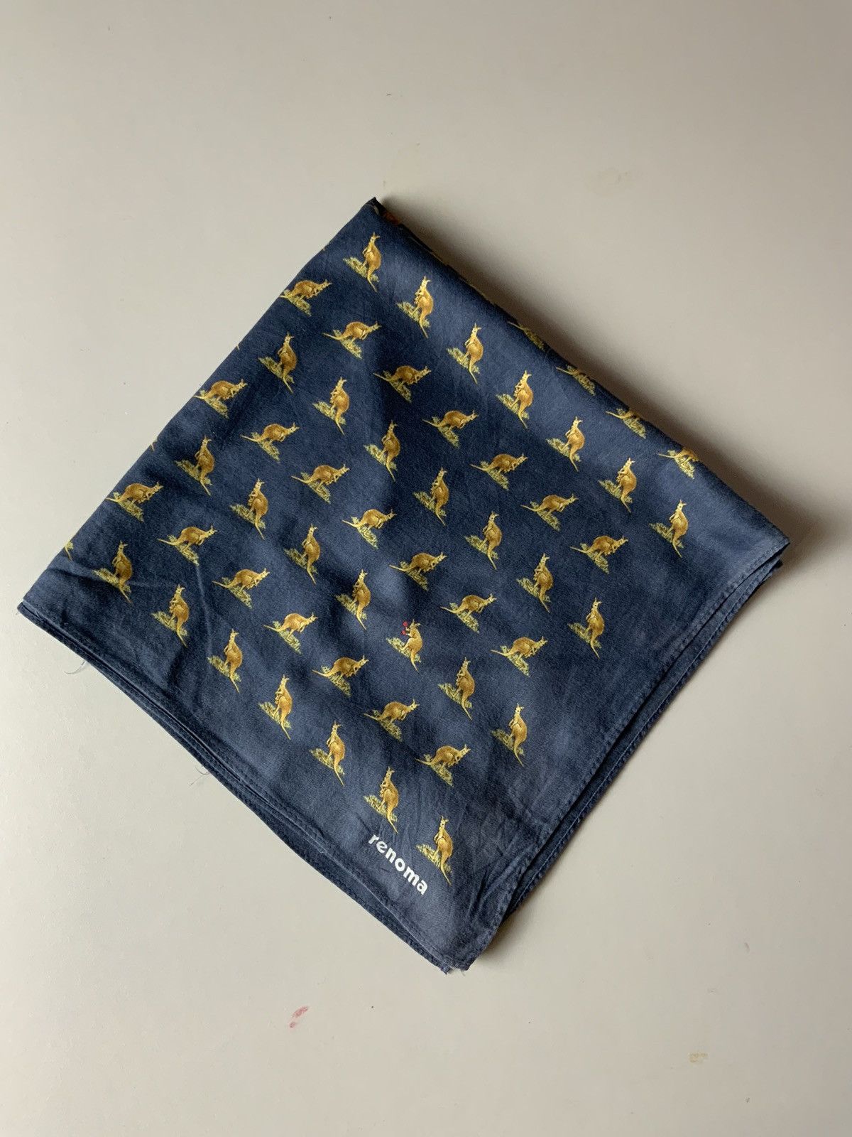 Vintage Renoma Kangaroo Monogram Bandana Handkerchief Size ONE SIZE - 3 Thumbnail