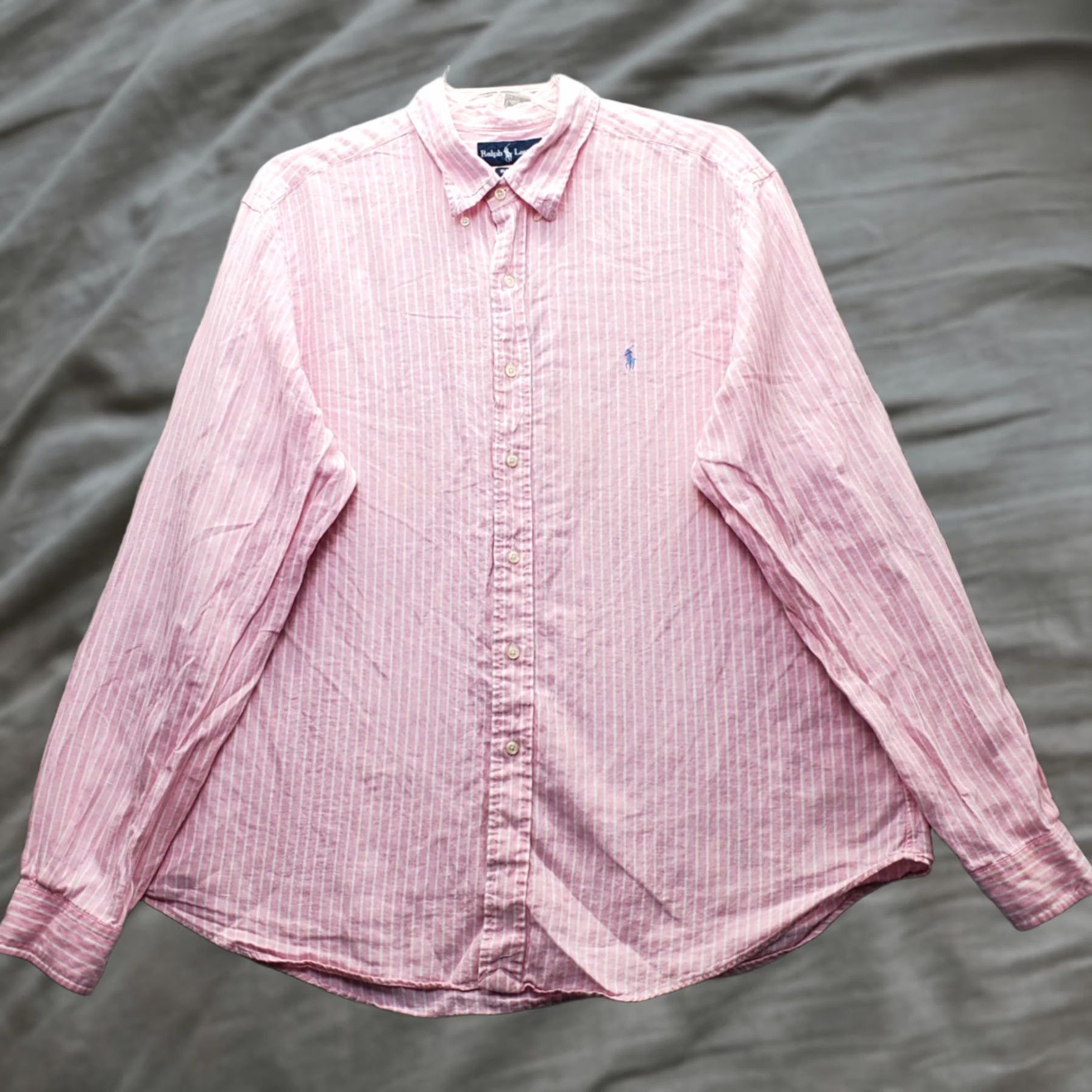 Ralph Lauren VINTAGE Ralph Lauren Shirt Mens XXL Multi Striped Pony Logo Button Down Size US XXL / EU 58 / 5 - 1 Thumbnail