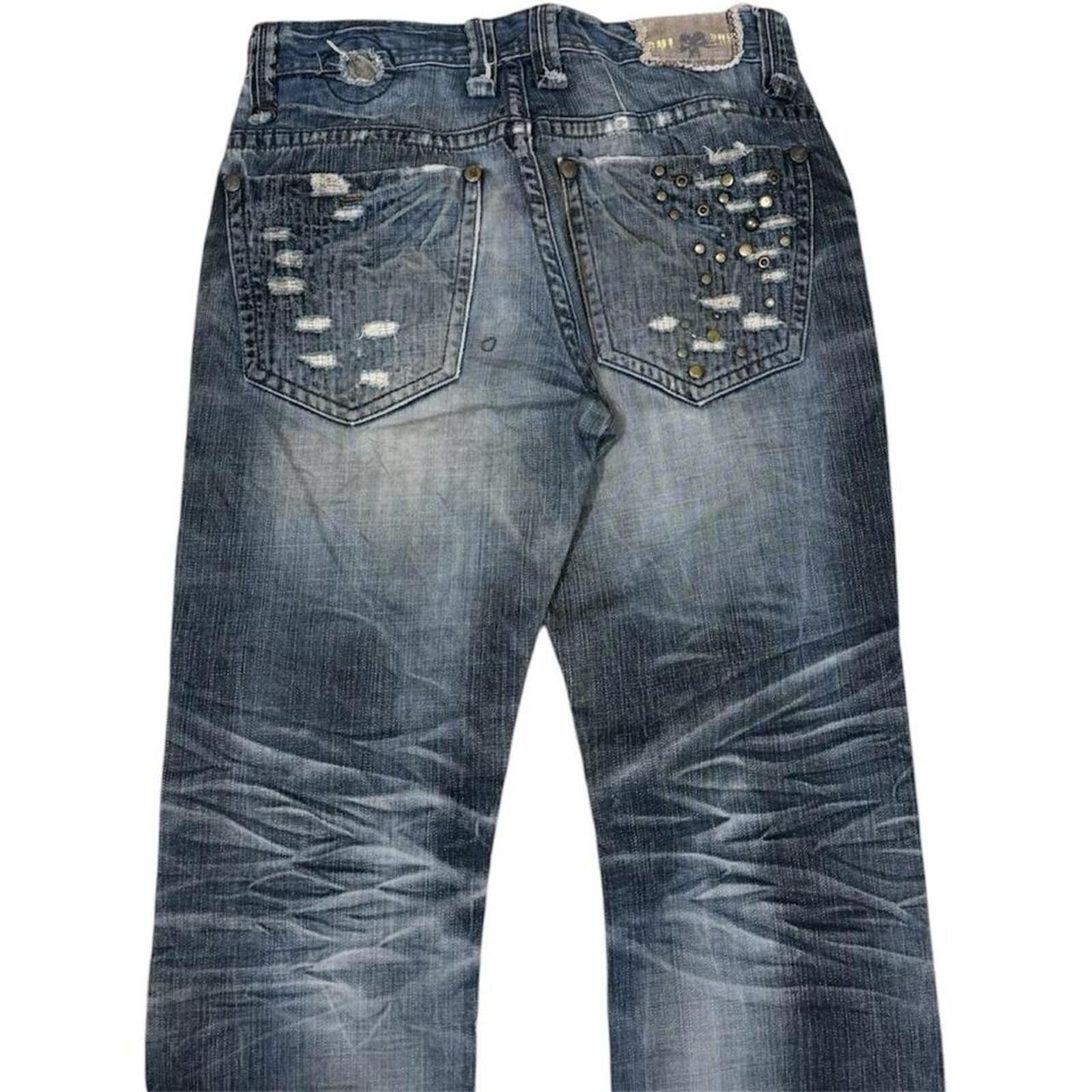 True Religion Vintage Cui Shou unique Dirty shade denim jeans Size US 31 - 3 Thumbnail