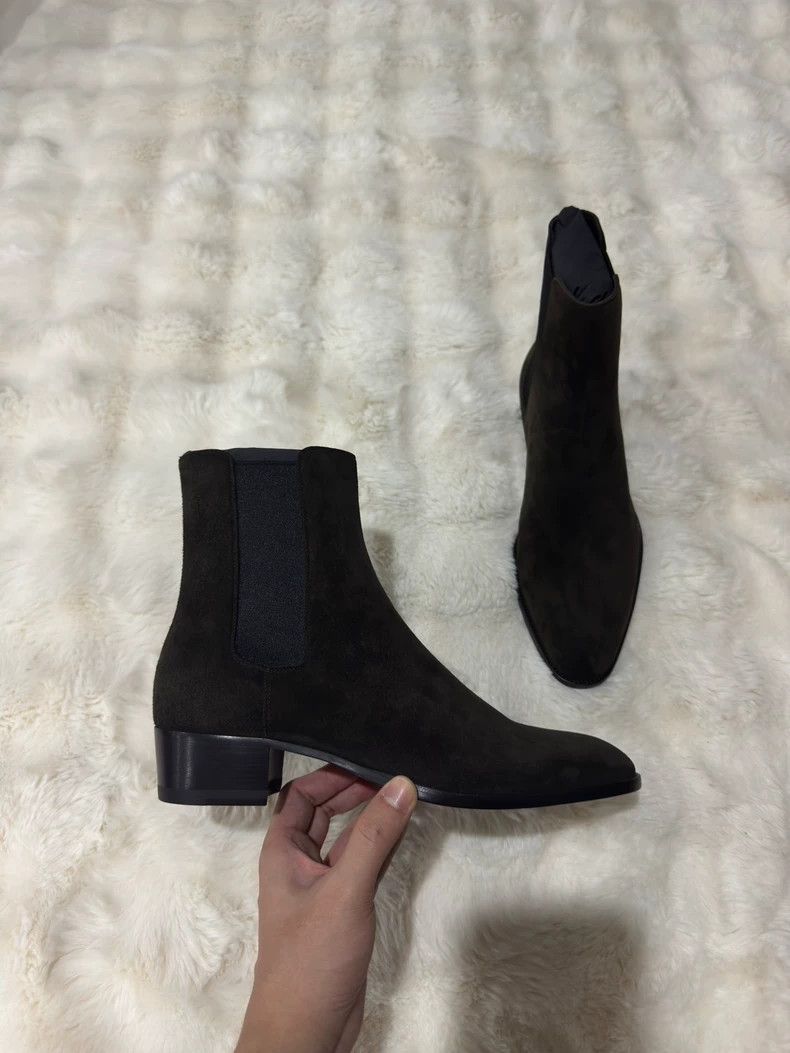 Saint Laurent Paris Saint laurent paris Suede Chelsea boots 2506-Nextarrow Size US 8 / EU 41 - 2 Thumbnail