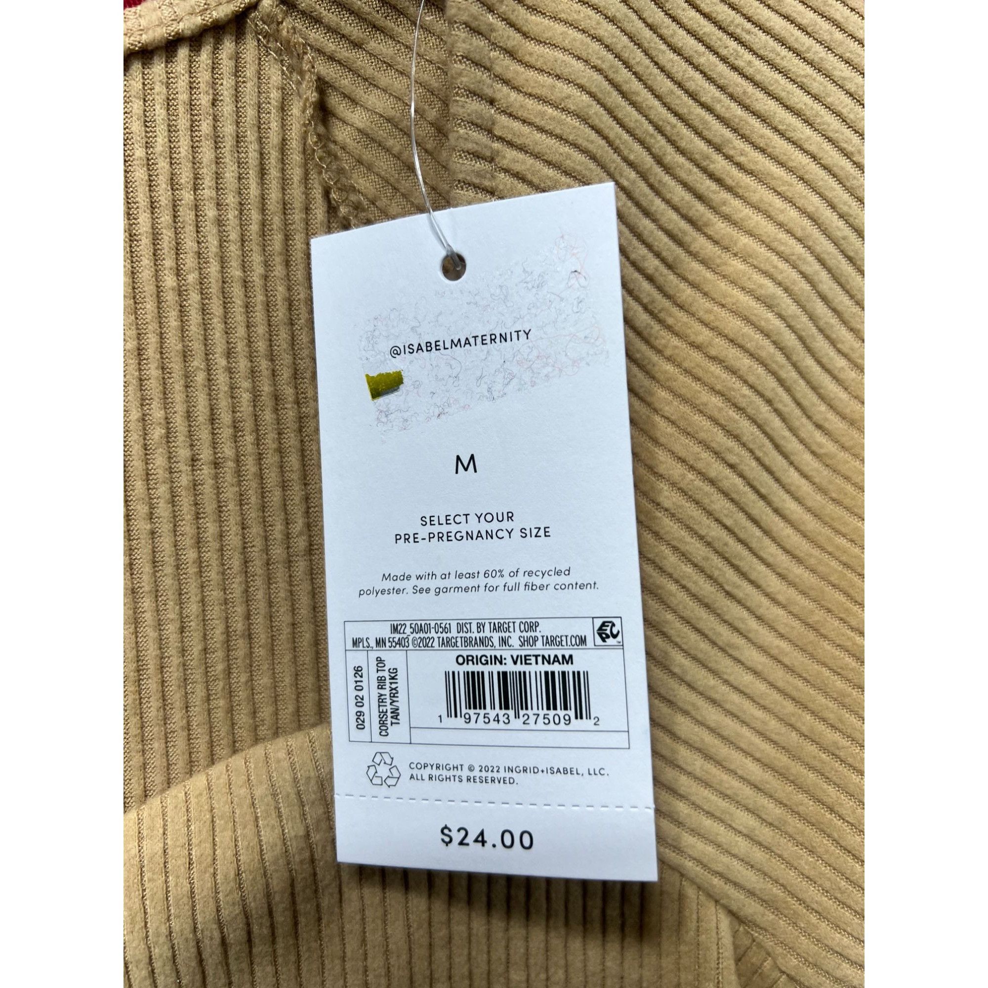 Other Isabel Maternity - Corsetry Rib Long Sleeve Maternity Top - Size M / US 6-8 / IT 42-44 - 9 Thumbnail