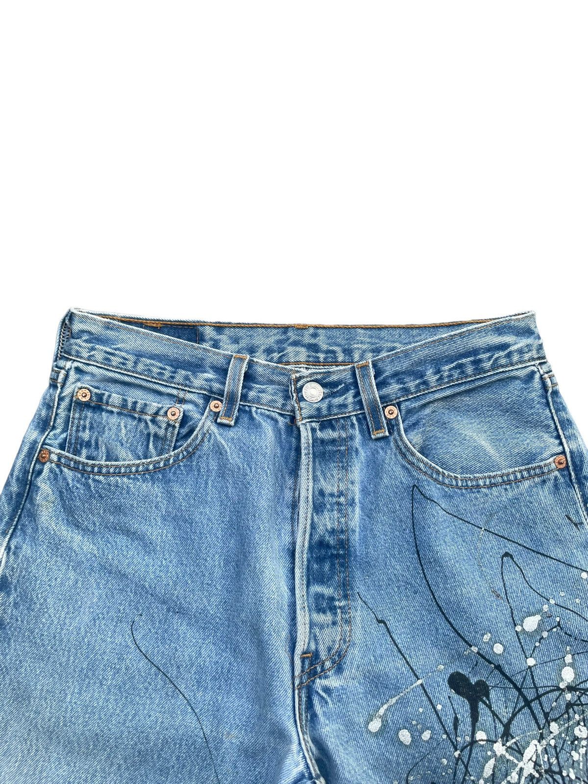 Levi's Vintage 1999 Levis 501 e Usa Painted Design Size US 30 / EU 46 - 6 Thumbnail