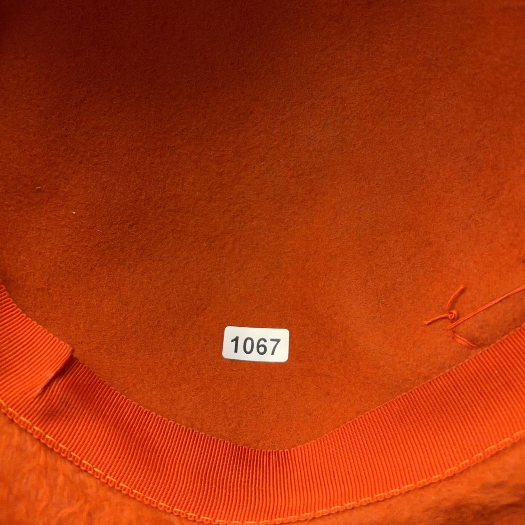 FELT VINTAGE Marcee Modes Hat Cloche Womens One Size Orange Wool Felt Feather 60s Size ONE SIZE - 8 Thumbnail