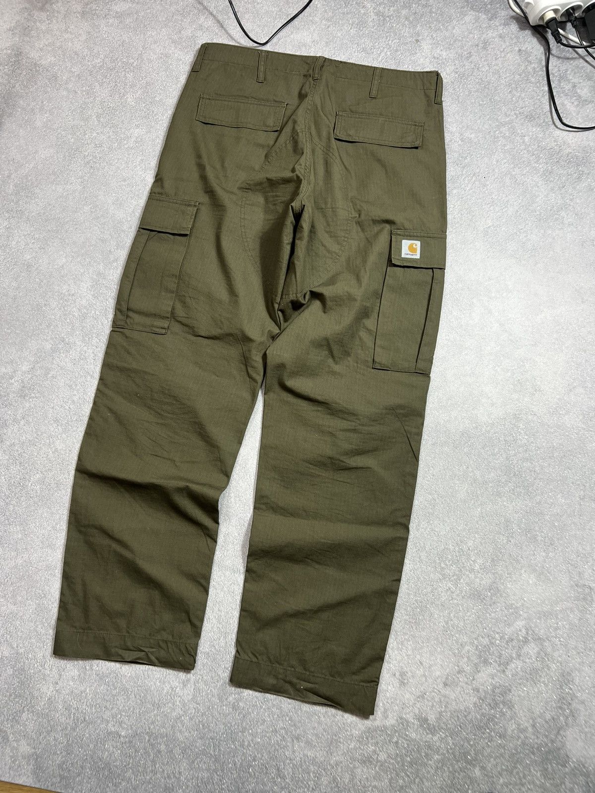 Carhartt Vintage Carhartt Cargo Green Pants Faded Thrashed HYPE Size US 34 / EU 50 - 5 Thumbnail