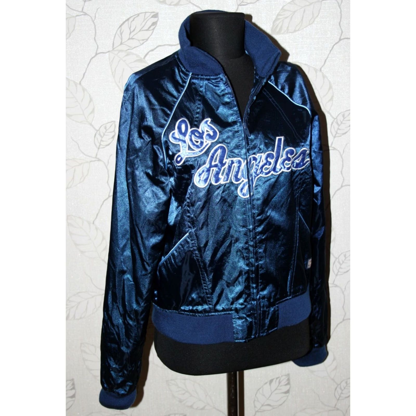 NBA VINTAGE Hardwood Classics basketball Lakers NBA womens jacket L Blue Bomber Jacket Size L / US 10 / IT 46 - 3 Thumbnail