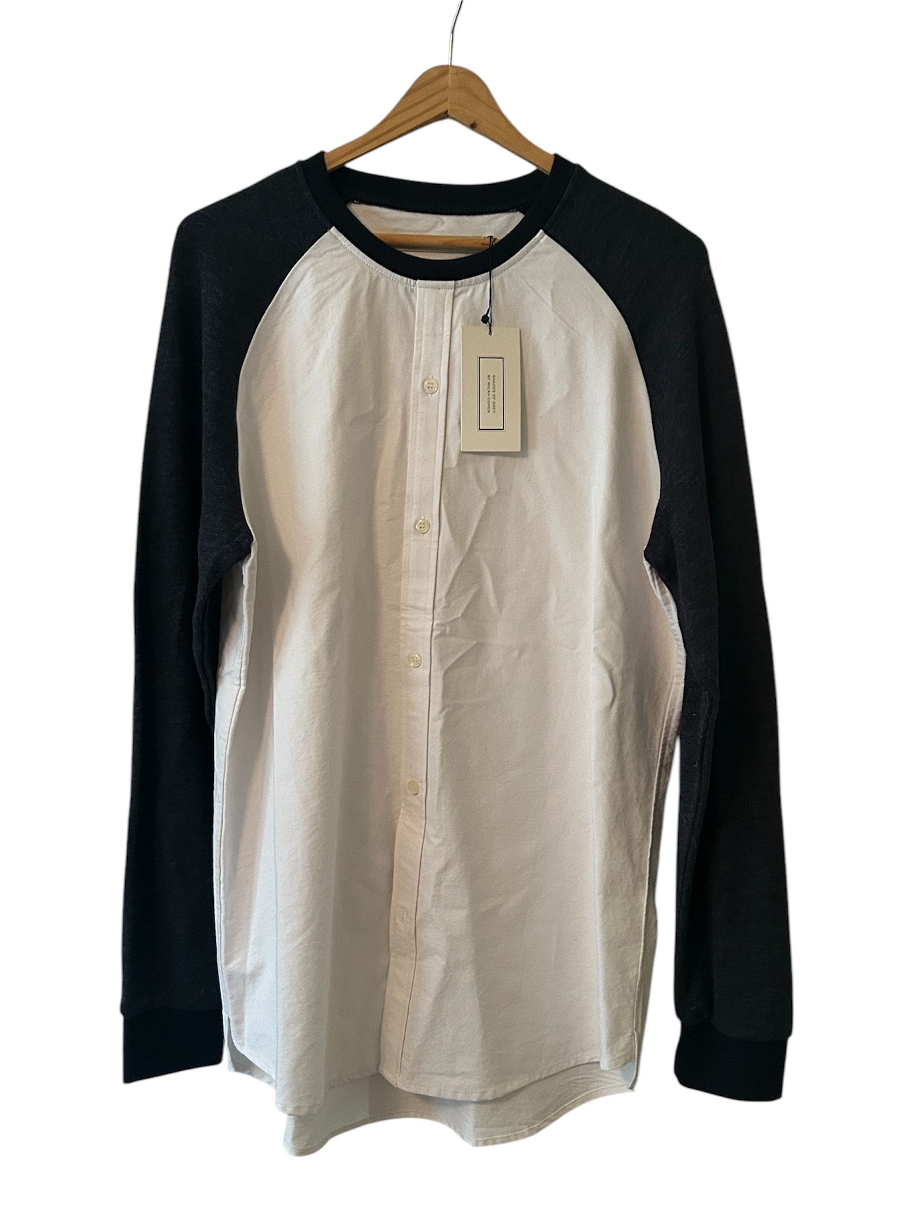 Shades Of Grey Long Sleeve Collarless Shirt Size US M / EU 48-50 / 2 - 2 Thumbnail