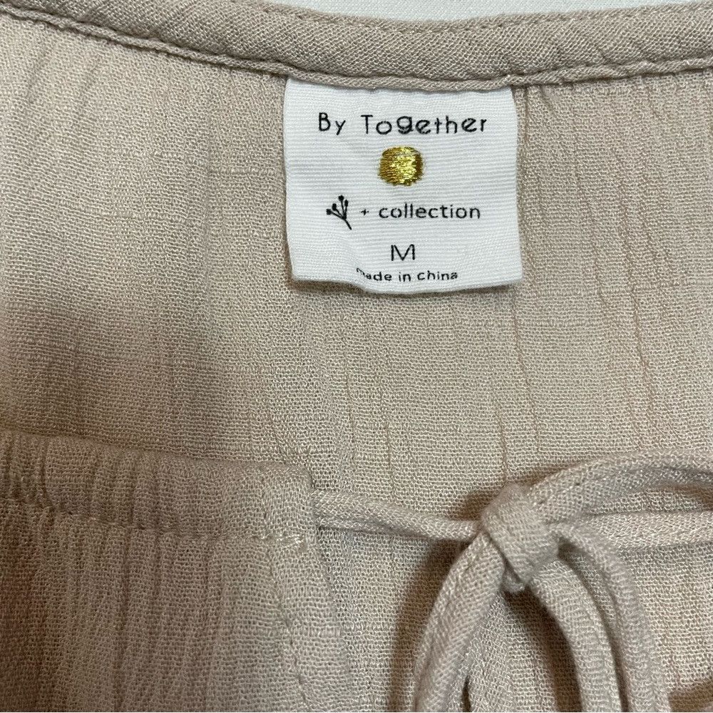 By Together By Together Beige Embroidered Lace Details Rayon Cotton Tun Size M / US 6-8 / IT 42-44 - 7 Thumbnail