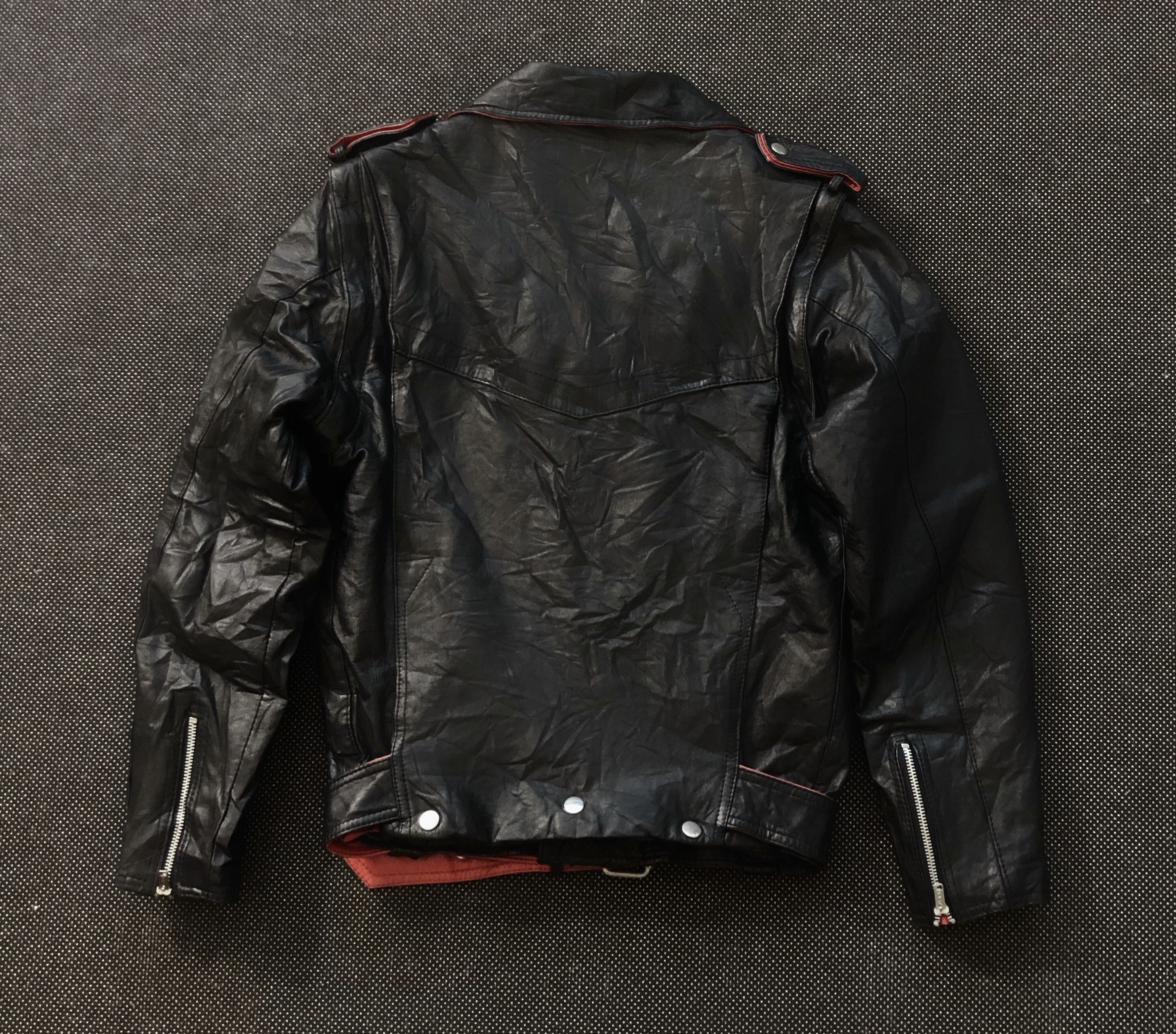 Japanese Brand SICK🔥80’S JAPAN COWHIDE DOUBLE COLLAR BONDAGE JACKET Size US S / EU 44-46 / 1 - 5 Thumbnail