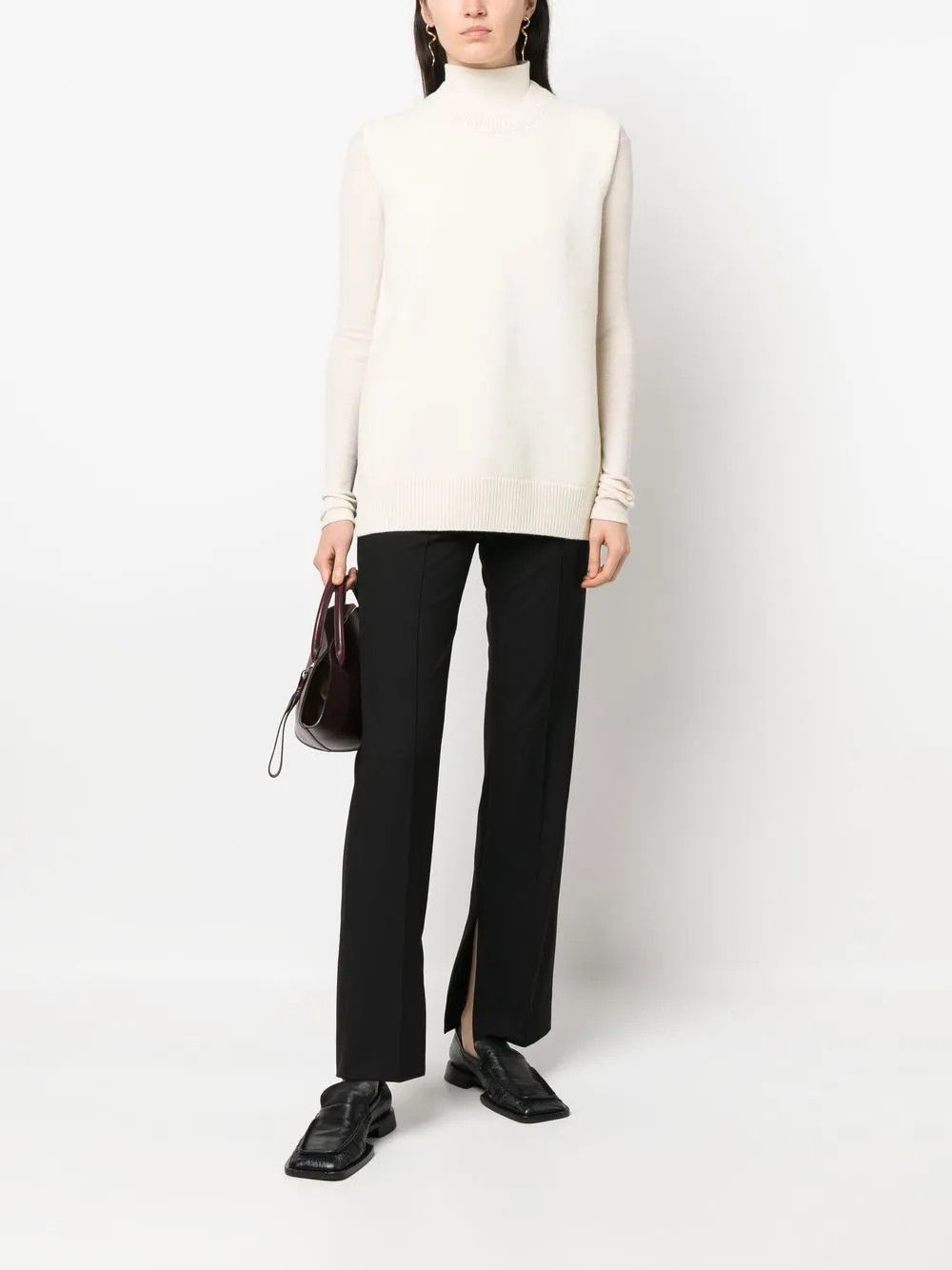 Jil Sander o1y1025 Sleeveless Sweater in Ivory Size S / US 4 / IT 40 - 5 Thumbnail