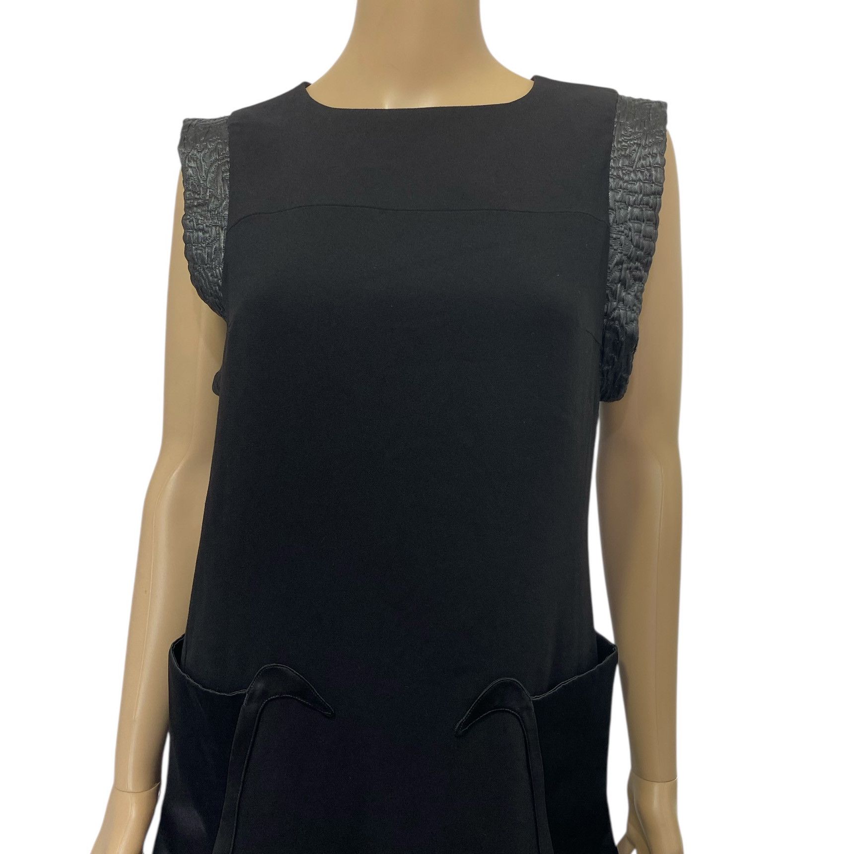 Tsumori Chisato Black Bird Pockets Jacquard Shift Dress Size M / US 6-8 / IT 42-44 - 5 Thumbnail