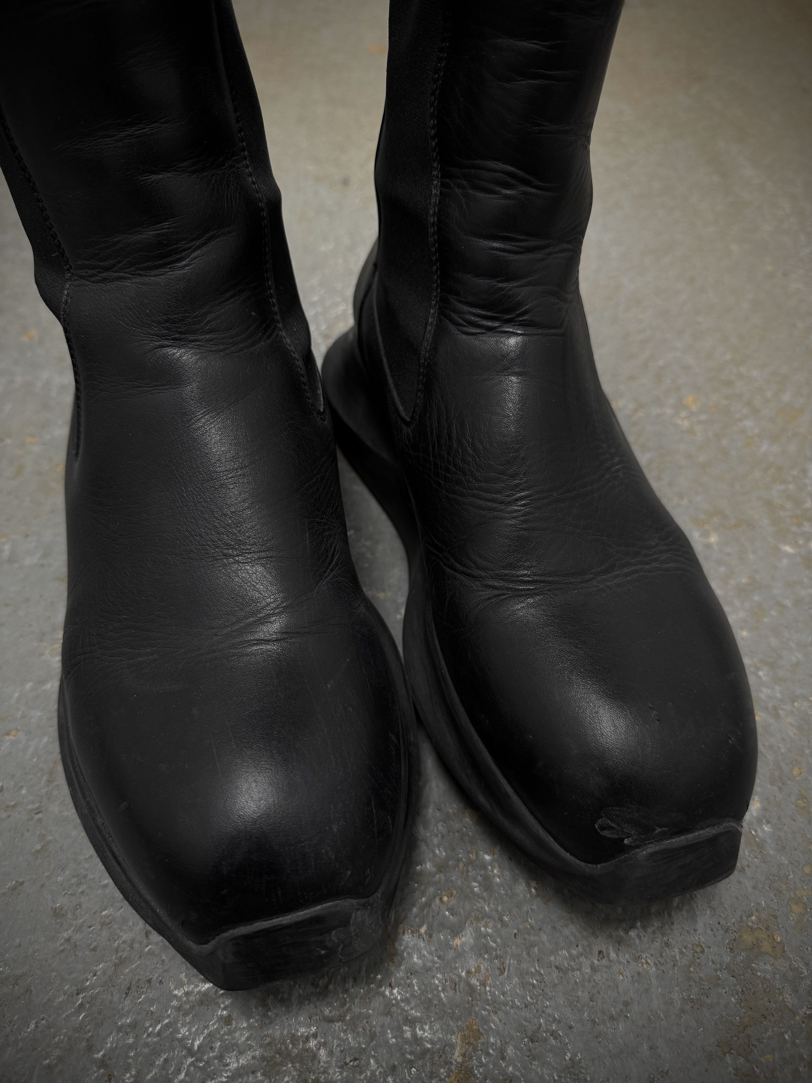 Rick Owens Rick Owens SS23 "EDFU" Geth Beatle Chelsea Leather Boots Size US 7 / EU 40 - 5 Thumbnail