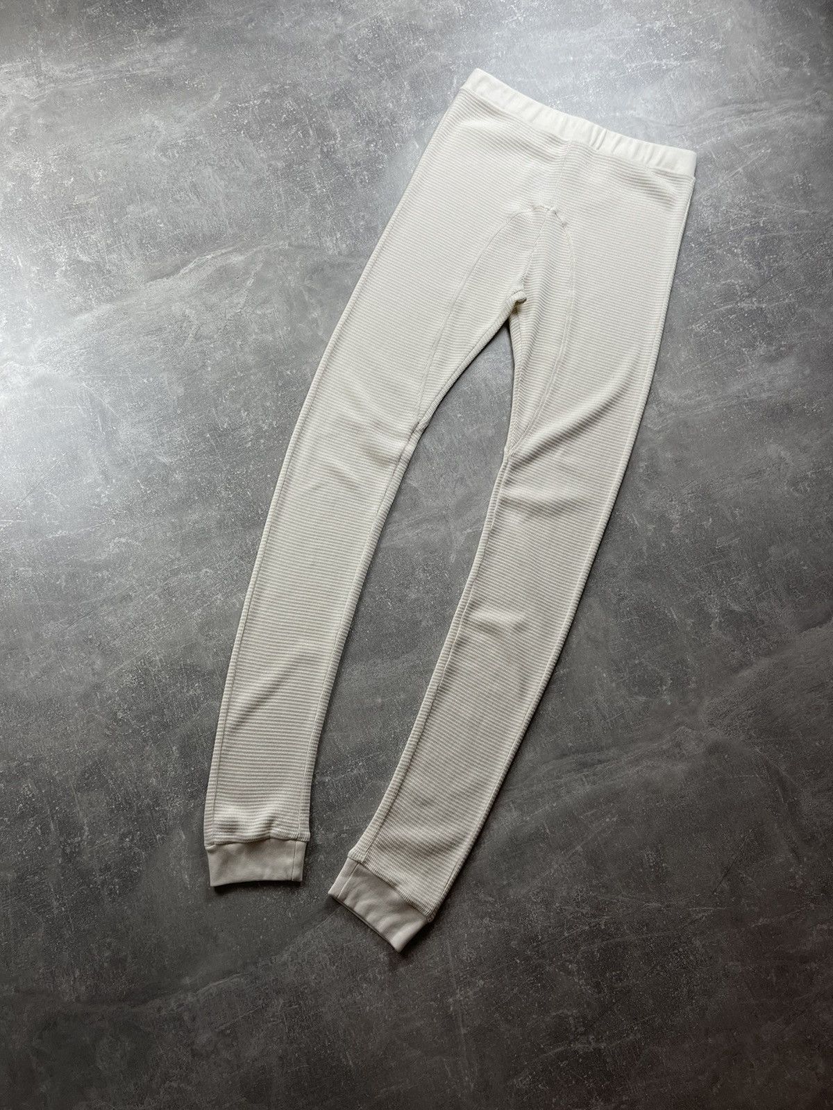 Off-White Off White Ribbed Cotton Thermal Long Johns Ivory Size L Size US 36 / EU 52 - 1 Thumbnail