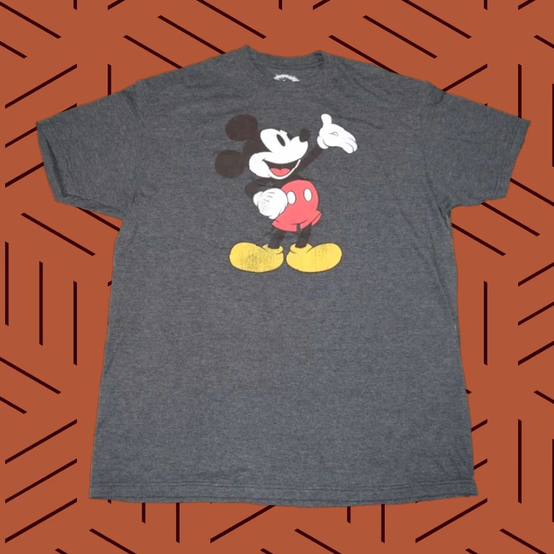 Disney Disney Mickey Mouse Crew Neck Shirt Men XL Gray 50/50 T-Shirt Mens Size US XL / EU 56 / 4 - 1 Thumbnail