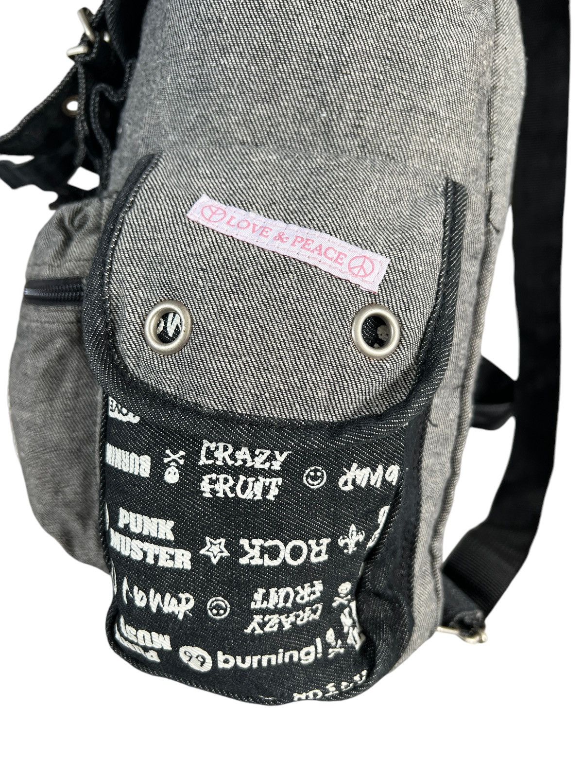 Japanese Brand Love & Peace 🇯🇵 Bondage Punk Tanker Backpack Size ONE SIZE - 8 Thumbnail