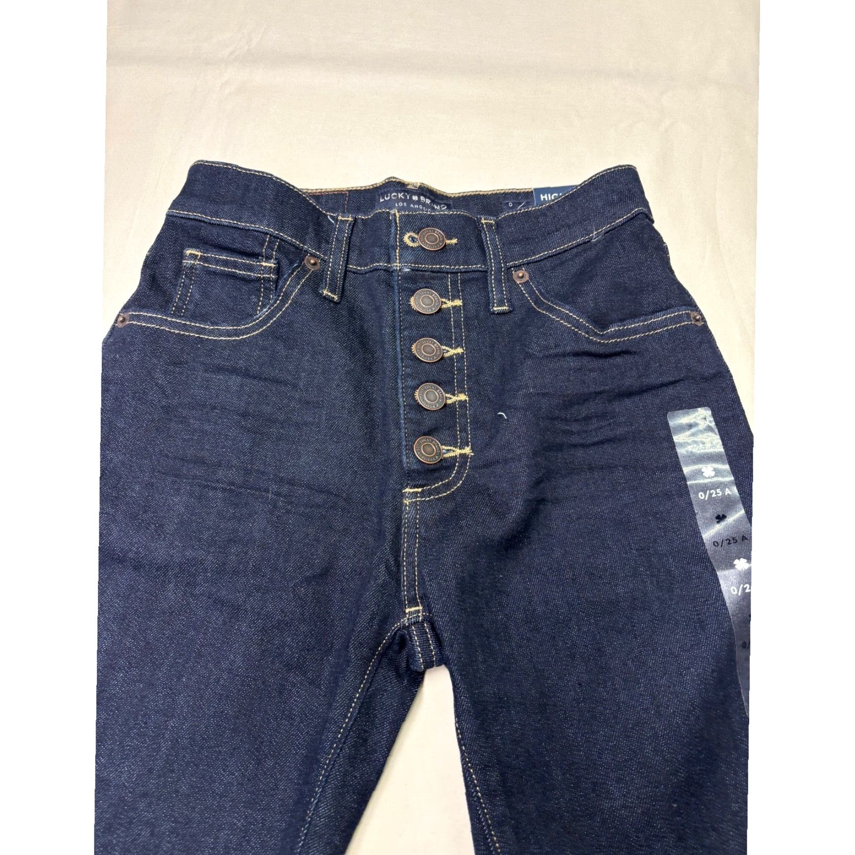 Lucky Brand Lucky Brand Bridgette High Rise Skinny Jeans Women Dark Wash 25 Inseam 27 Button Fly 5-Pocket Denim Comfort Stretch NWT Size 42" / US 20 - 2 Thumbnail