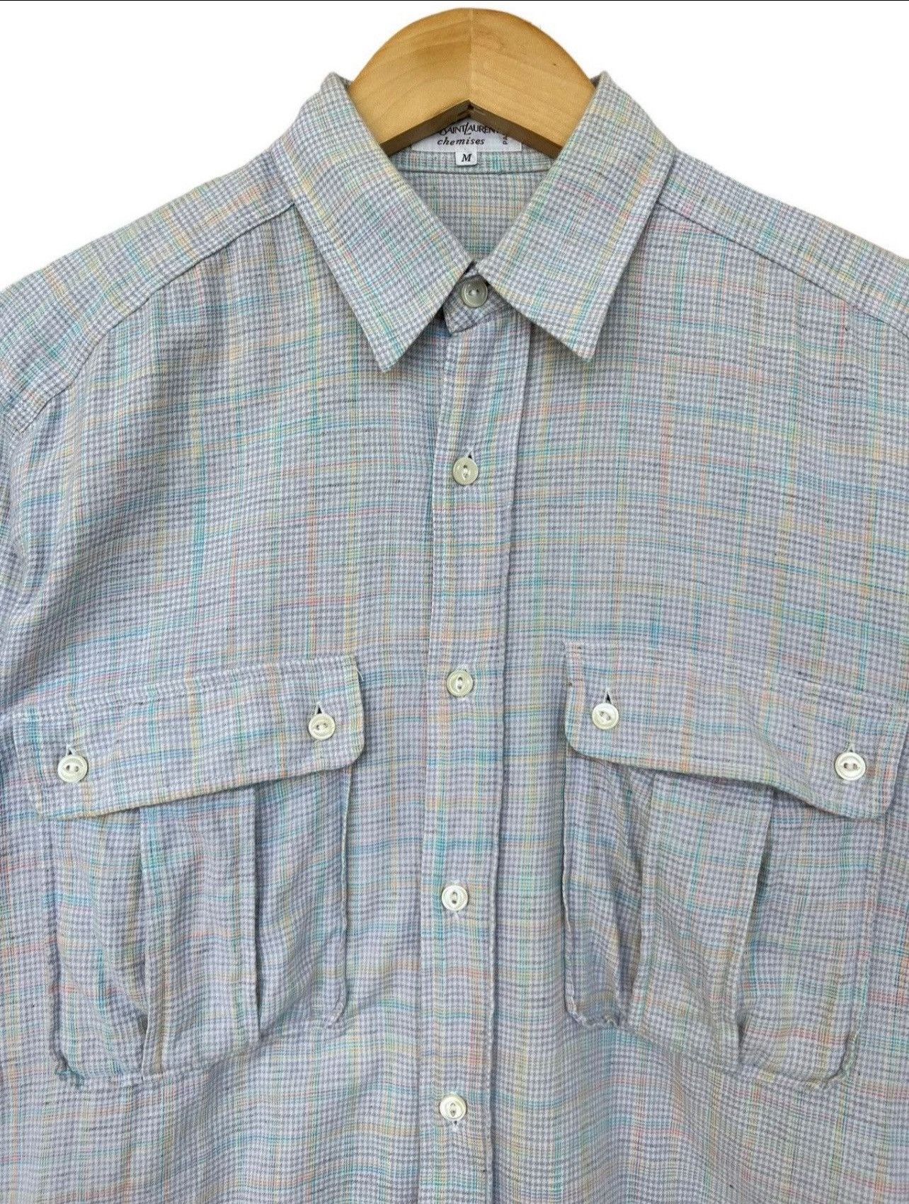Yves Saint Laurent Vintage 90s Yves Saint Laurent Button Up Double Pocket Shirt Size US L / EU 52-54 / 3 - 3 Thumbnail