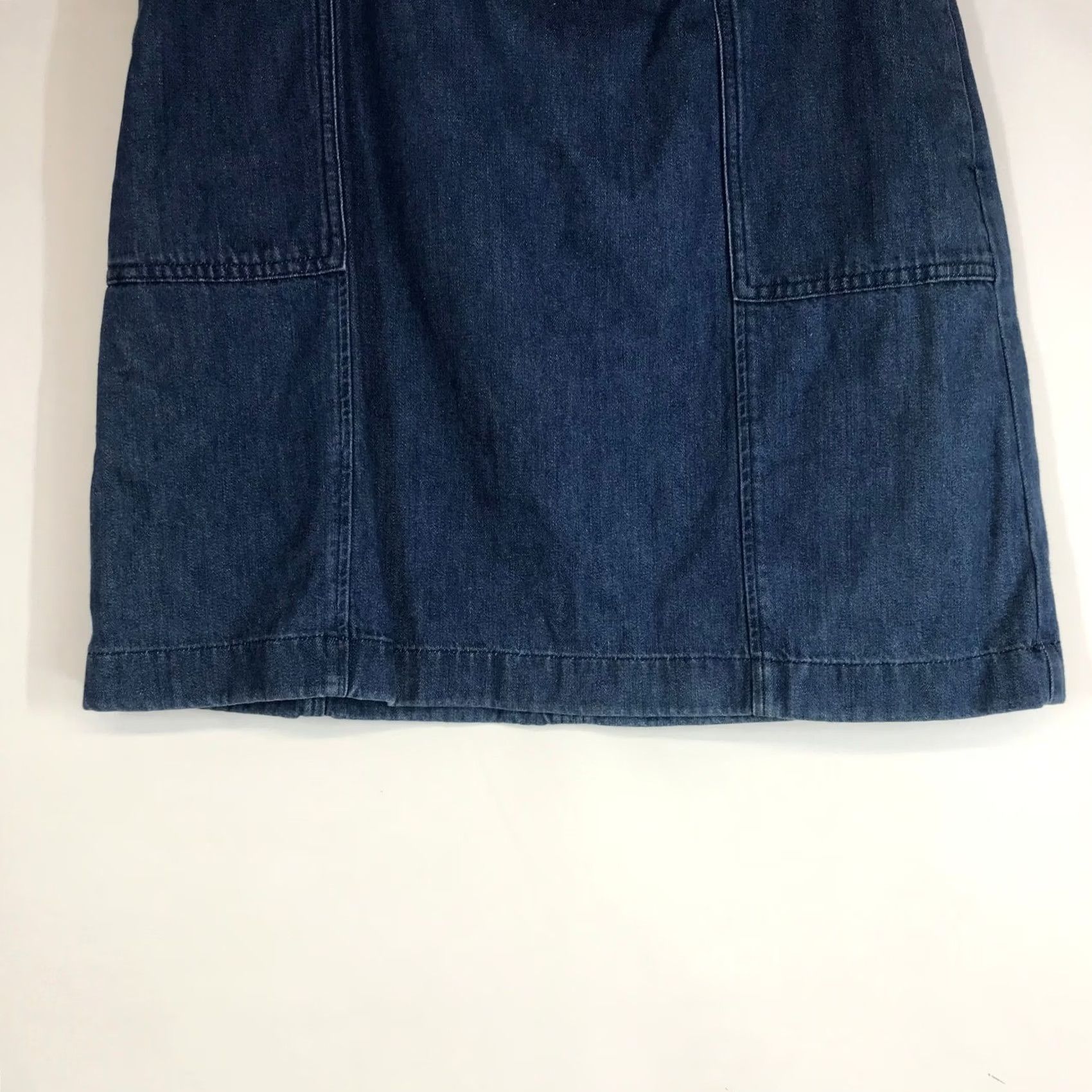 Boden Boden Denim A-Line Skirt Blue Jean Button Front Casual Women's 12R Size 34" / US 12 / IT 48 - 3 Thumbnail