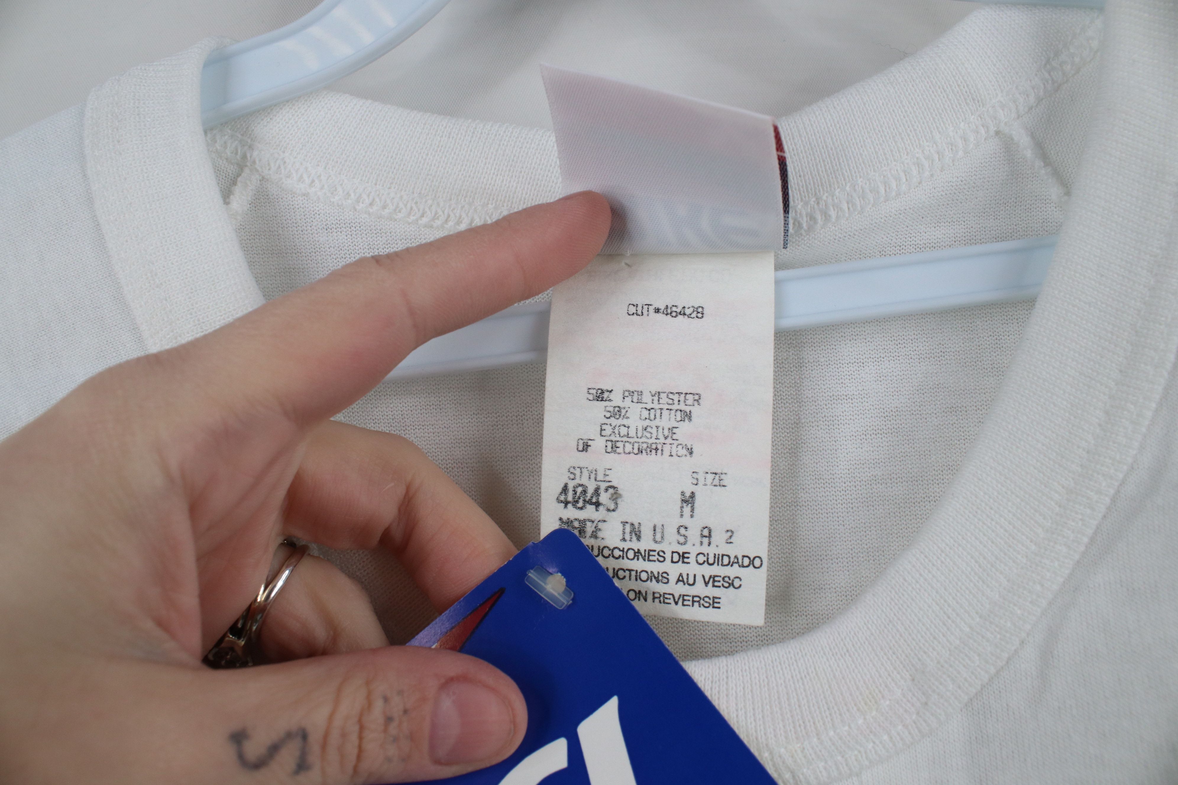 Vintage Deadstock Vintage 90s Streetwear Henley T-Shirt White USA Size US M / EU 48-50 / 2 - 8 Thumbnail