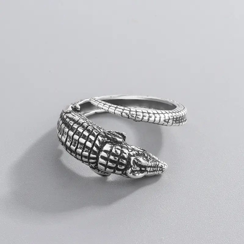 Jewelry Streetwear Crocodile Punk Ring Adjustable Size Size ONE SIZE - 3 Thumbnail