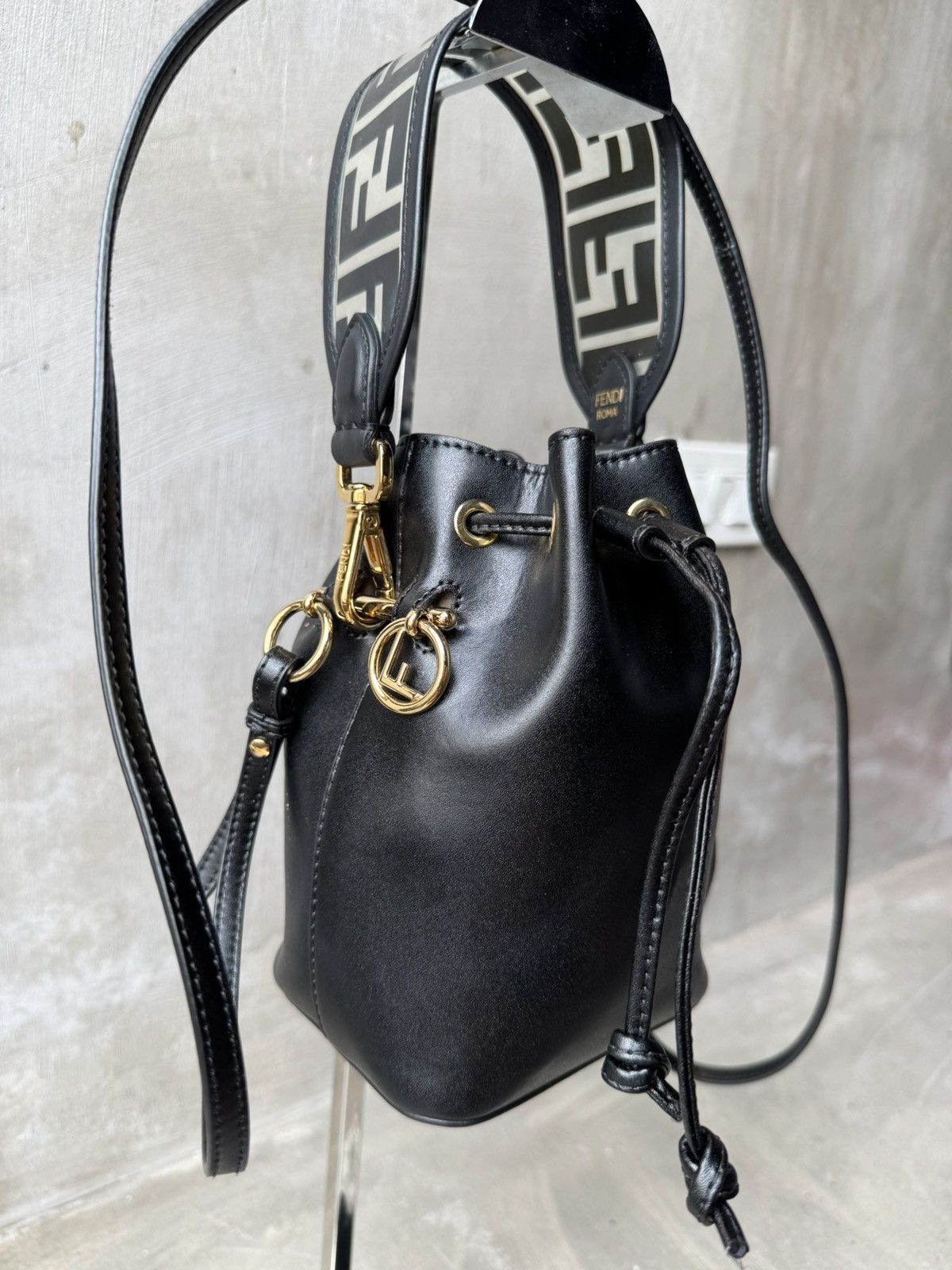 Fendi Fendi Mini Mon Tresor Leather Bucket Bag Size ONE SIZE - 2 Thumbnail