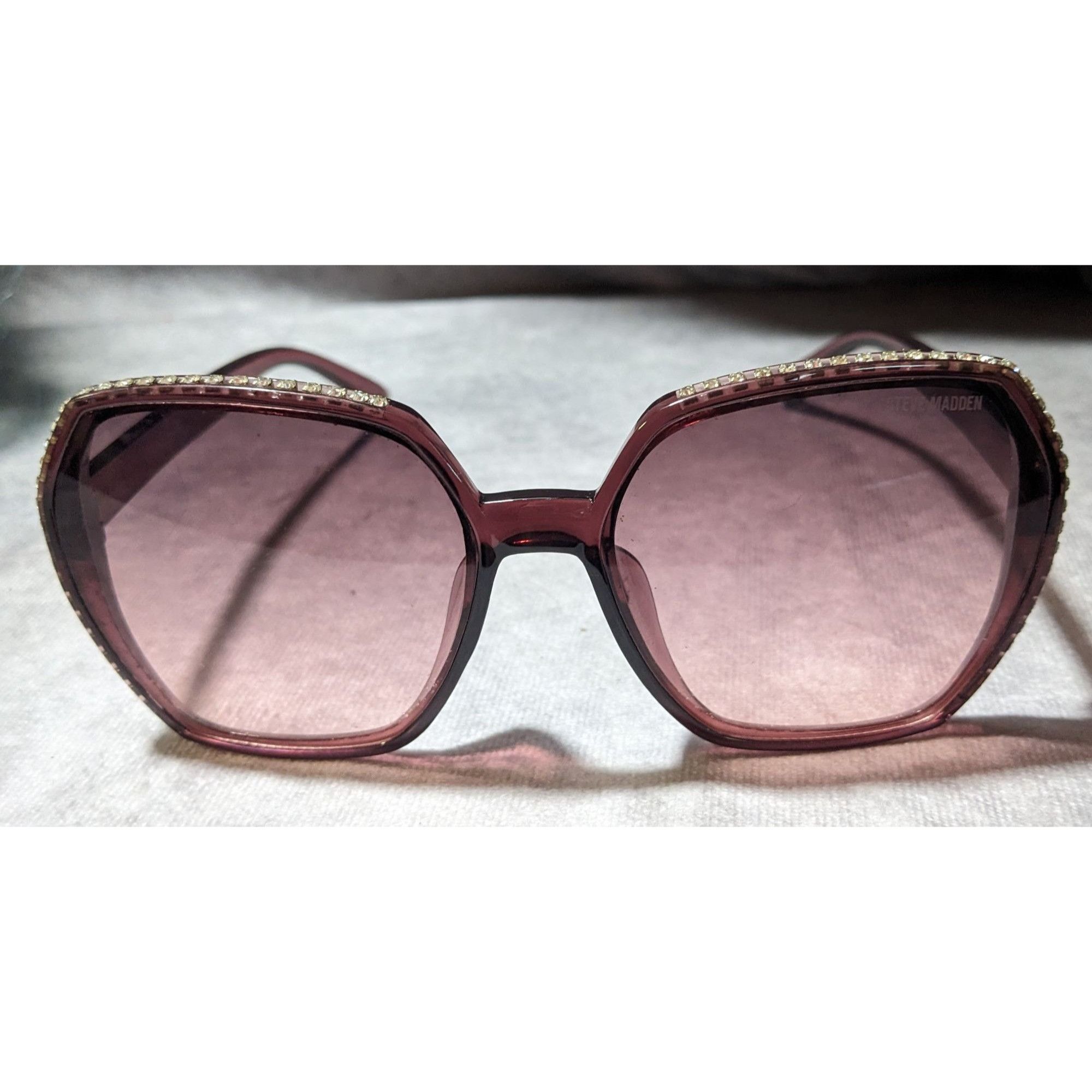 Steve Madden Translucent Brown Cat-Eye Sunglasses with Purple Gradient Lenses Steve Madden Women main image 4