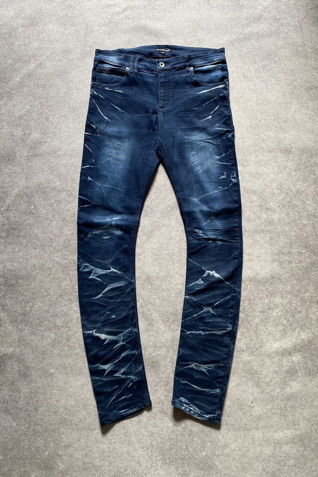 Le Grande Bleu (L.G.B.) Semantic Design Curved Leg Distressed Size US 30 / EU 46 - 1 Thumbnail