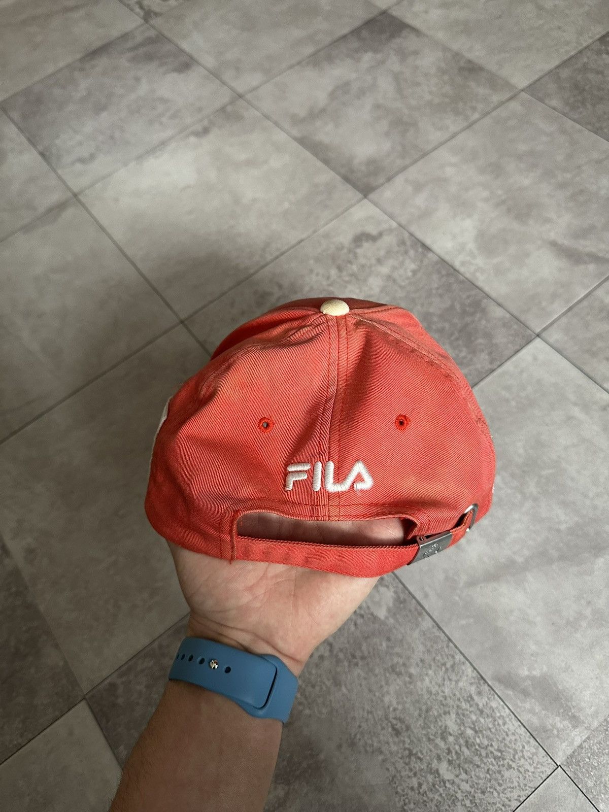 Ferrari Vintage Ferarri x Fila F1 Racing Faded Official License Cap Size ONE SIZE - 5 Thumbnail