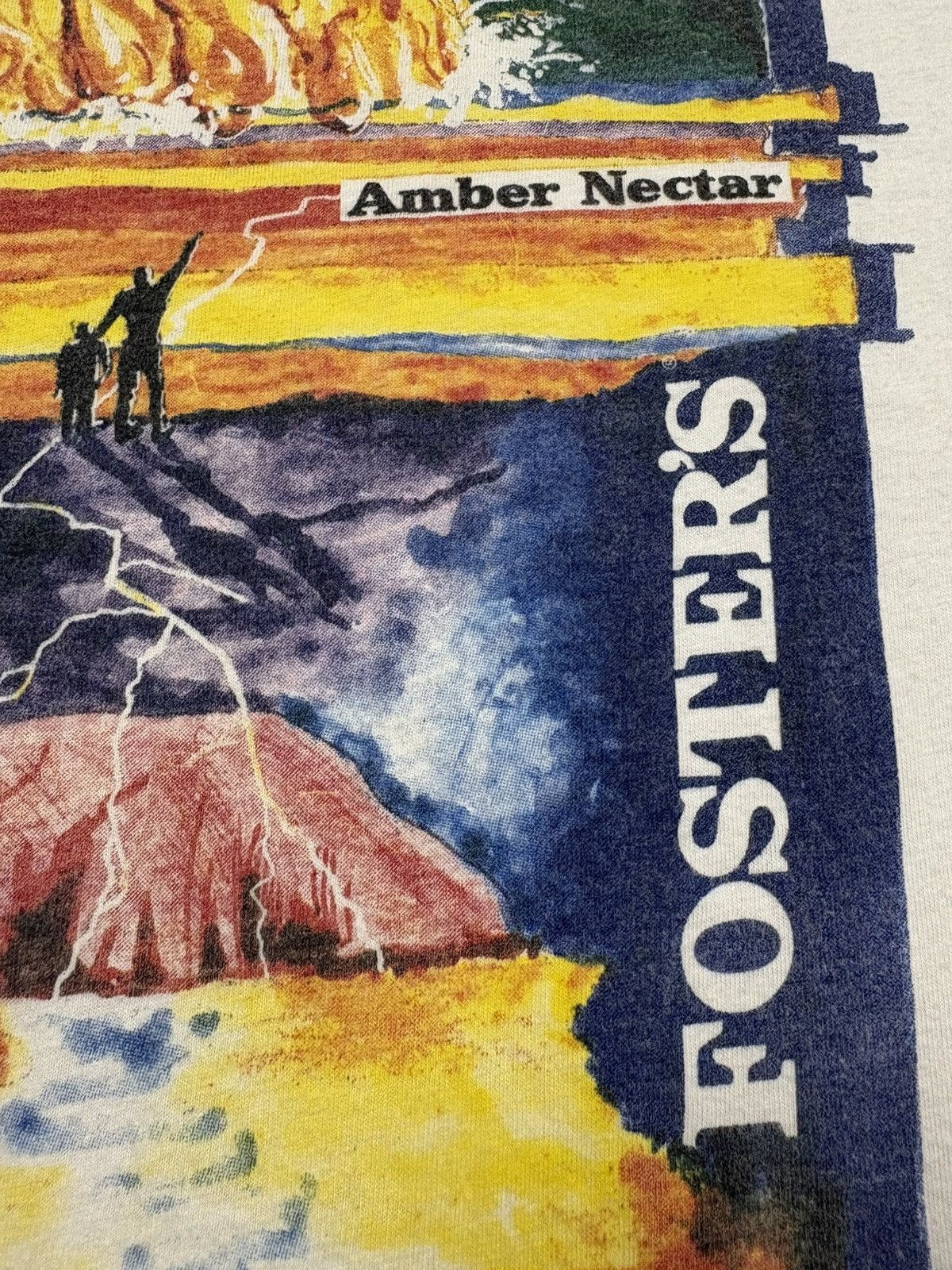 Vintage Vintage 90s Foster’s Beer “Amber Nectar” Promo Graphic Tee Size US XL / EU 56 / 4 - 8 Thumbnail