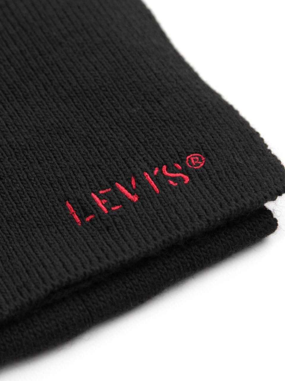 Levi's LEVI'S Knitted black scarf with wool Size ONE SIZE - 2 Thumbnail