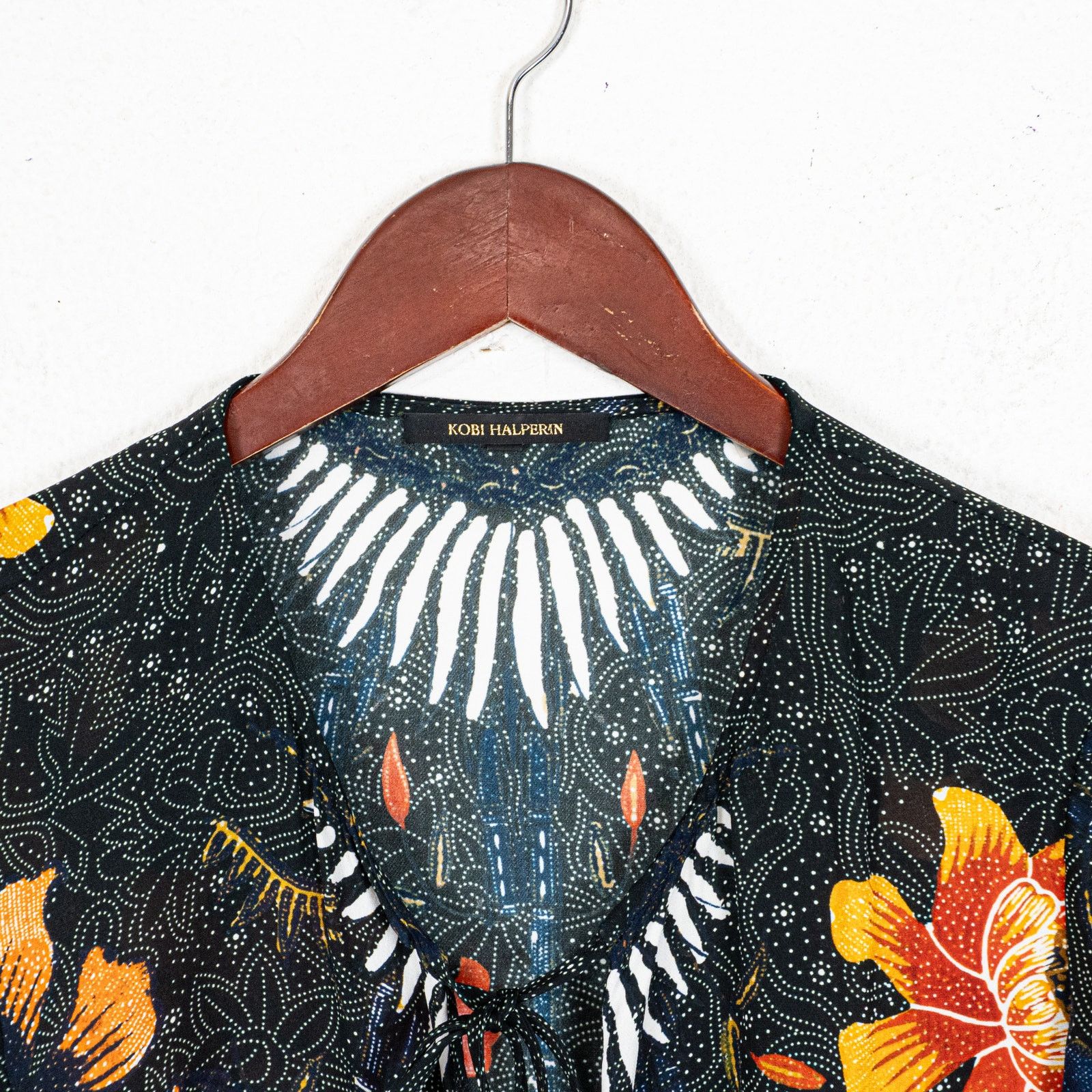 KOBI HALPERIN Kobi Halperin Rubie Floral Silk Blouse Boho bell sleeve Size S / US 4 / IT 40 - 3 Thumbnail
