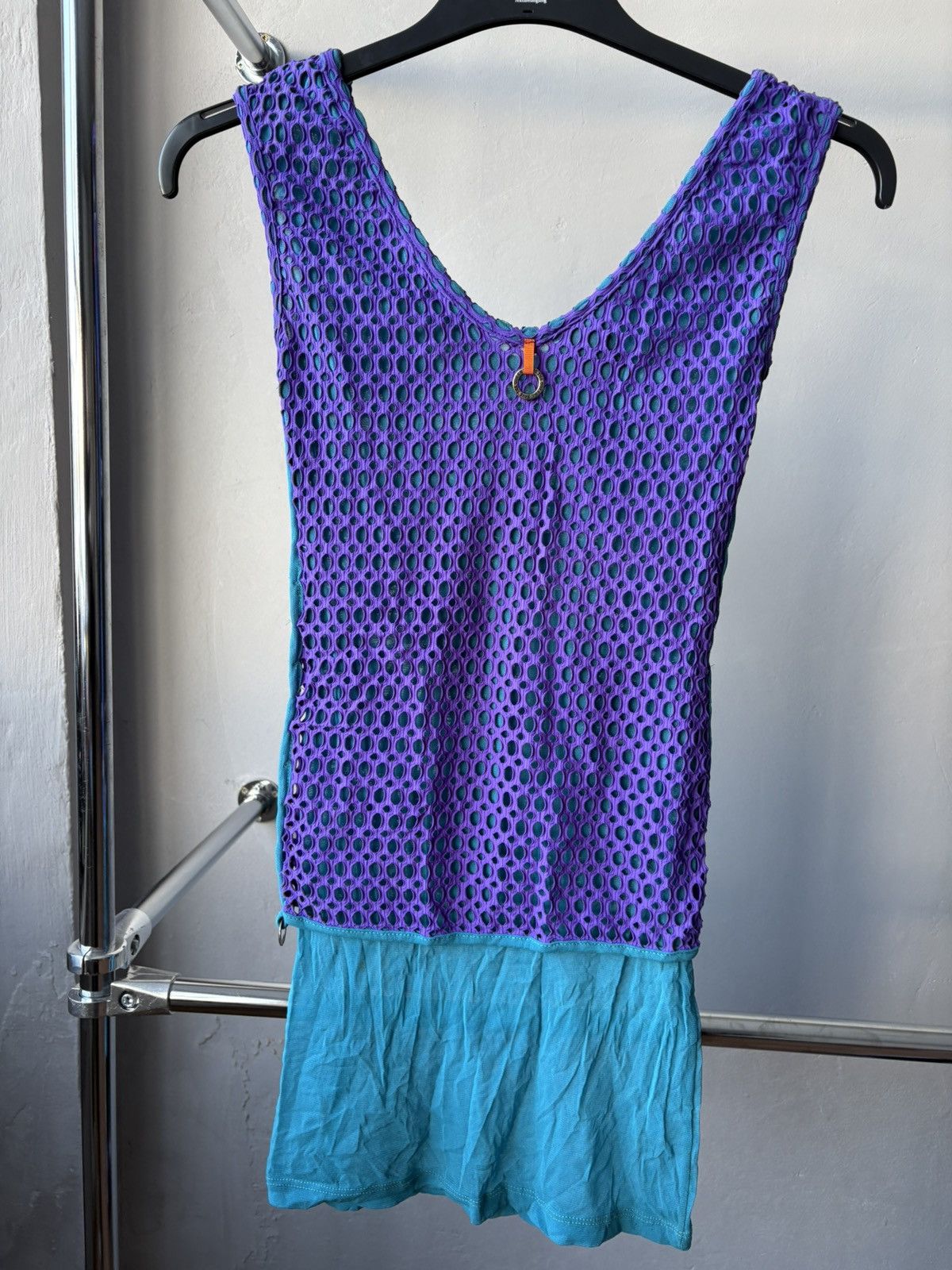 Japanese Brand SAVE THE QUEEN Vintage Silk Mini Dress Purple Size S Size S / US 4 / IT 40 - 3 Thumbnail