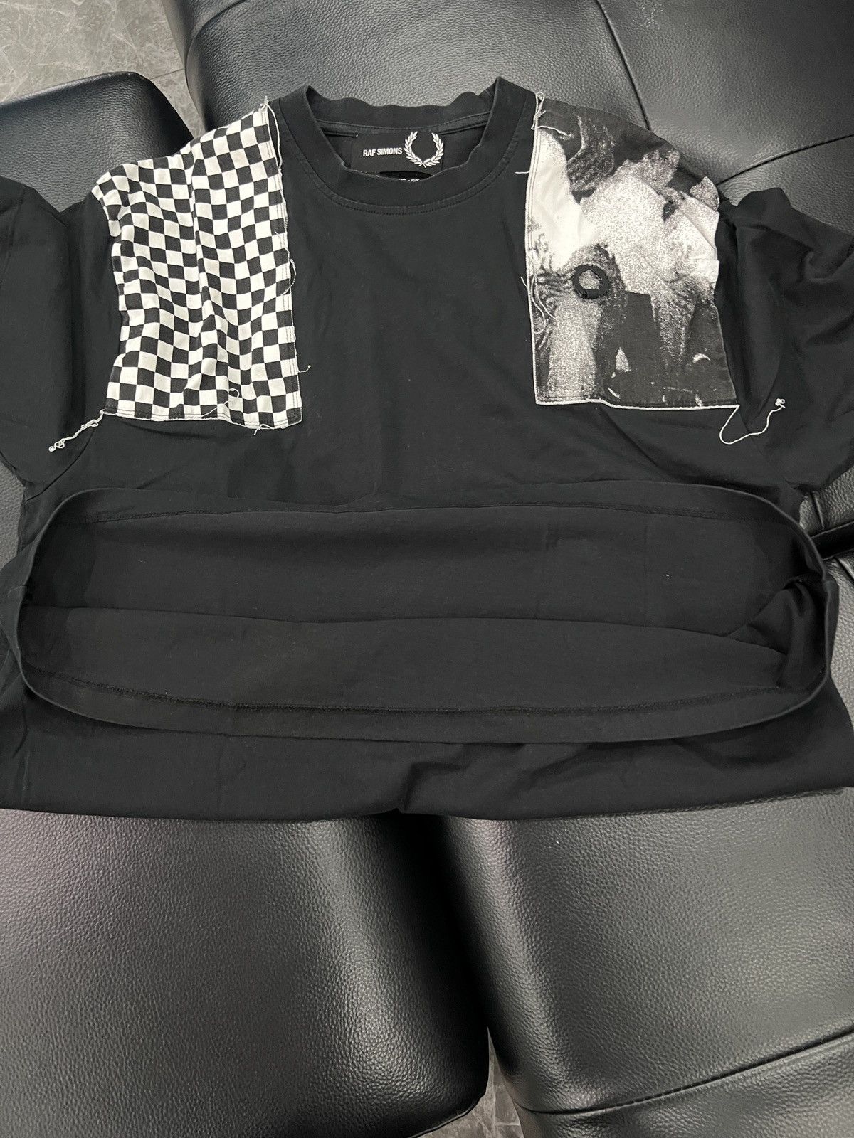 Raf Simons Fred Perry by Raf Simons Checkerboard Portrait Ring Detail T Size US M / EU 48-50 / 2 - 12 Thumbnail
