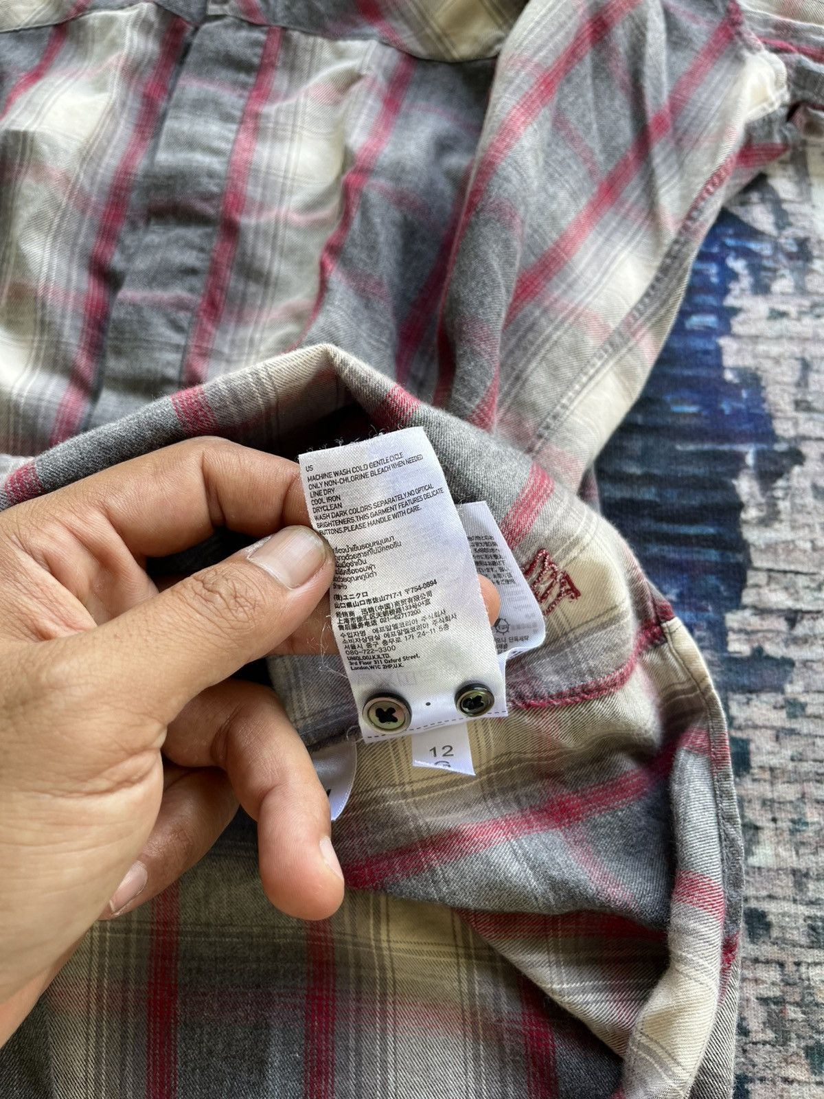 Undercover × Uniqlo 🔥Uniqlo X undercover Shadow Plaid Tartan Shirt Button up Size US M / EU 48-50 / 2 - 8 Thumbnail