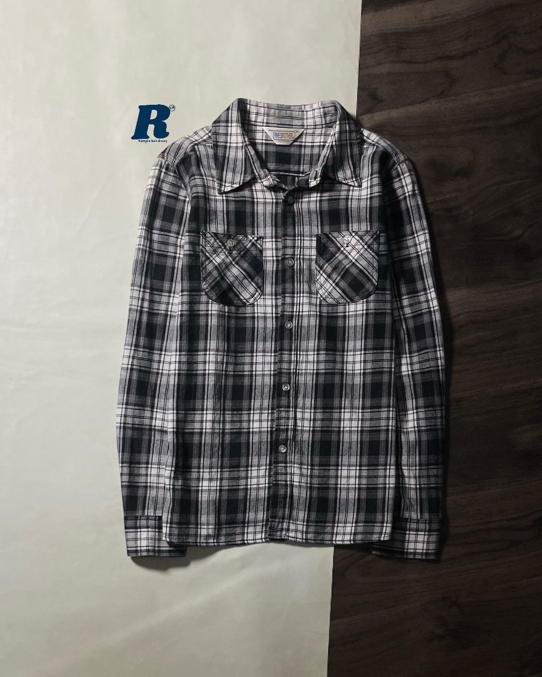 FiveBrother FLANNEL SHIRT DOUBLE POCKET FIVE BROTHER SIZE fit S Size US S / EU 44-46 / 1 - 1 Thumbnail