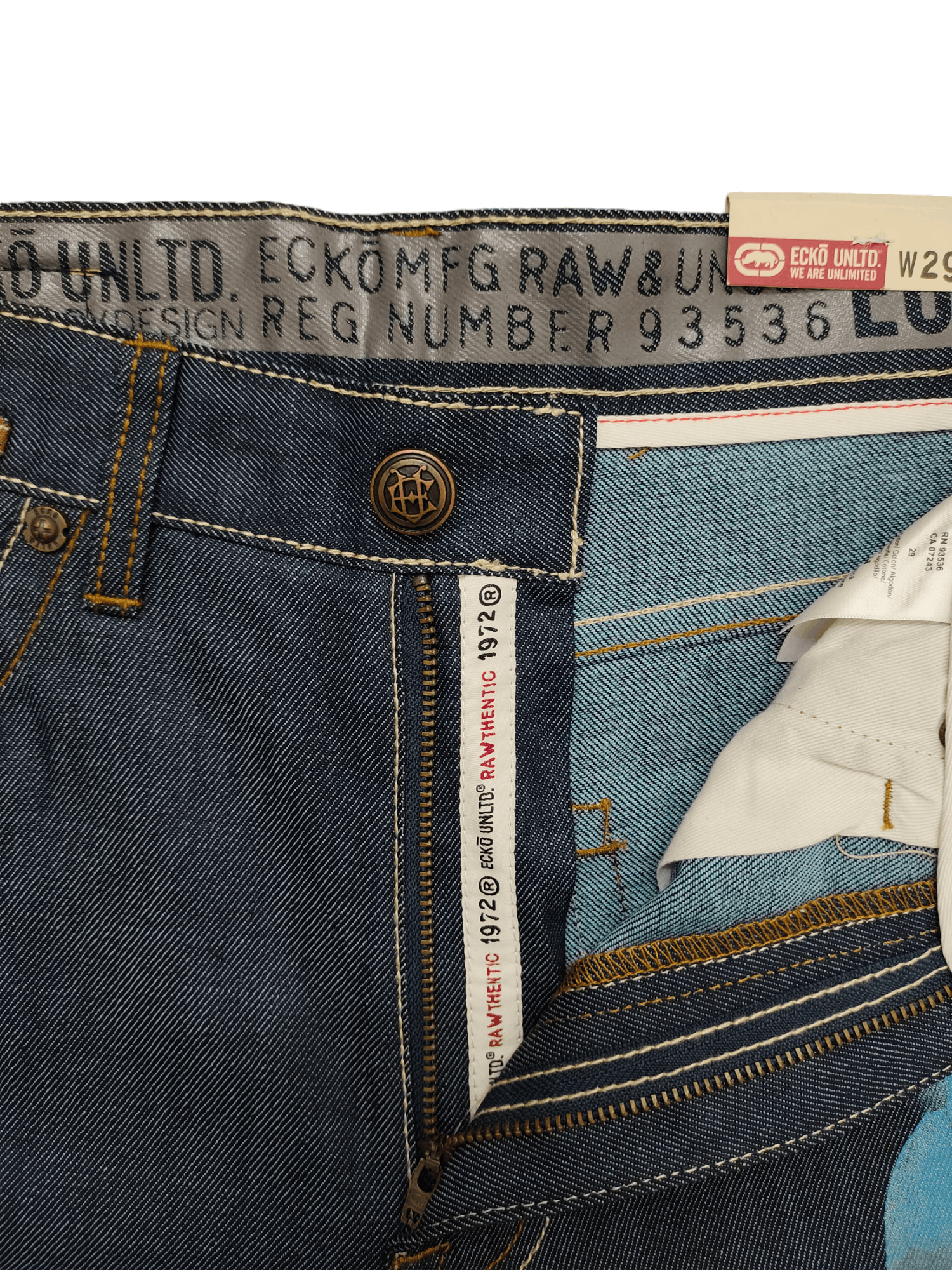 Ecko Unltd. Vintage Y2k Ecko Naked Girl Graffiti Print Baggy Denim Jeans Size US 30 / EU 46 - 18 Thumbnail