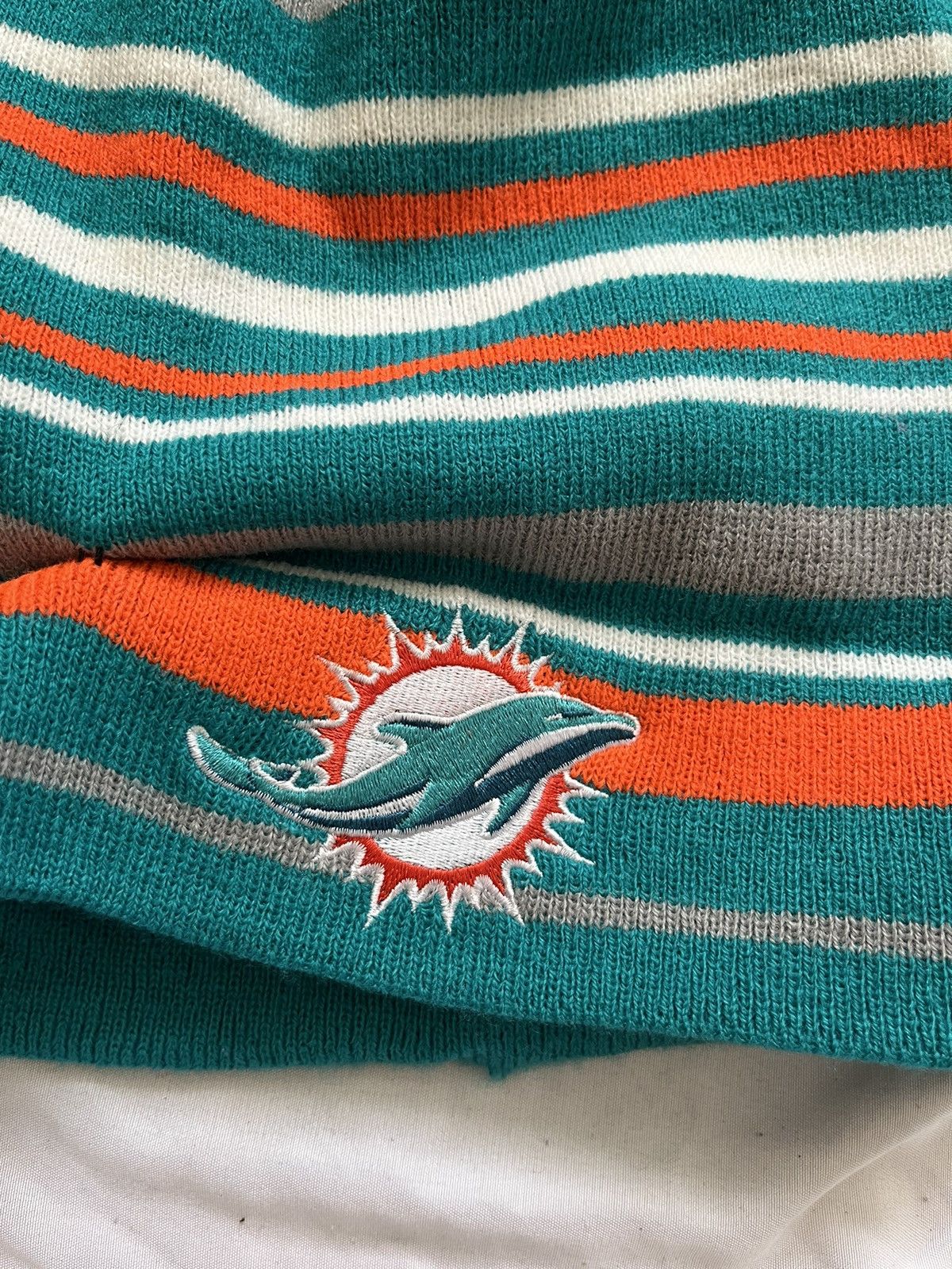 New Era × Vintage VINTAGE 00’S NFL MIAMI DOLPHINS NEW ERA KNIT POM BEANIE HAT Size ONE SIZE - 2 Thumbnail