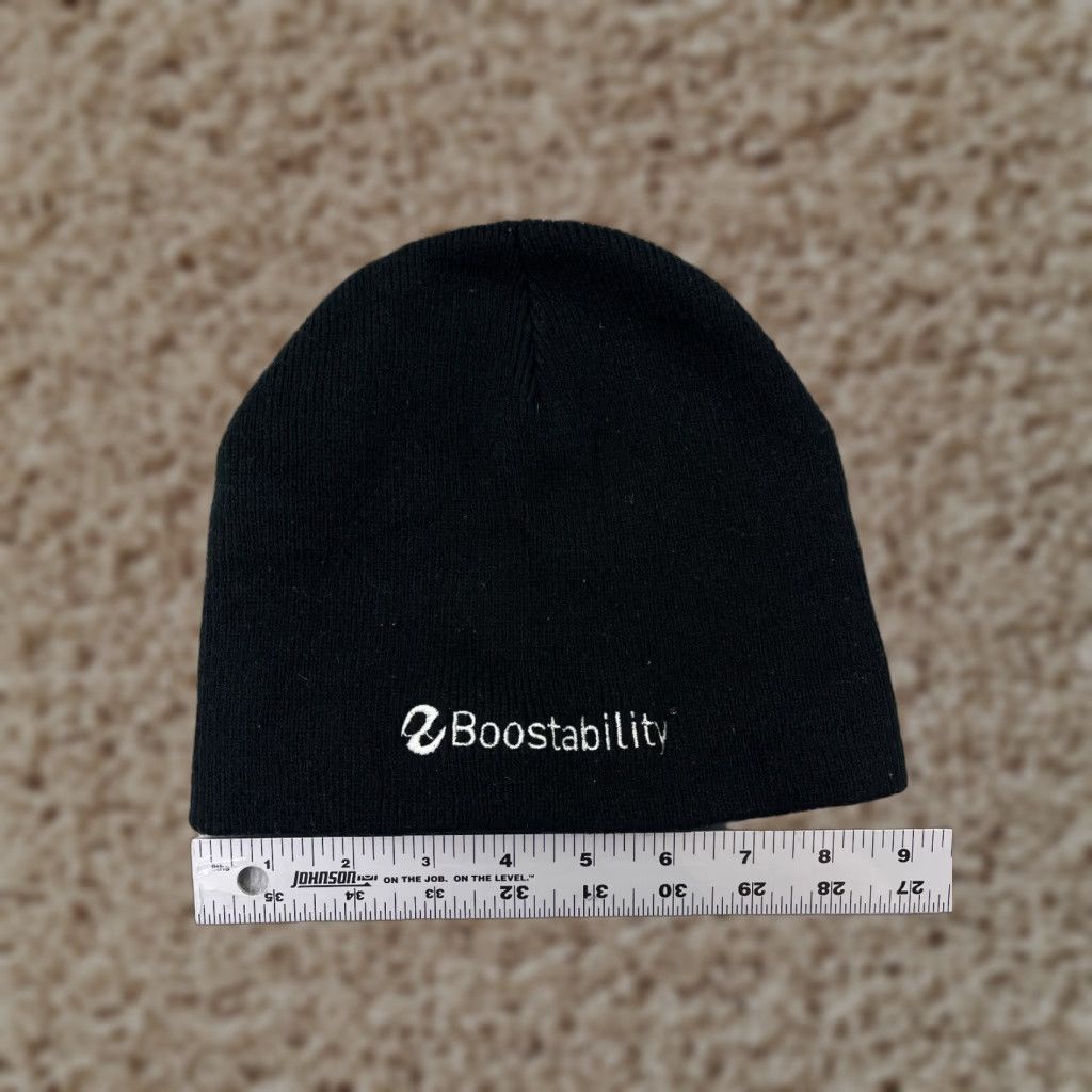 Vintage Boostability Beanie Toque Hat Adult One Size Black Knit 100% Acrylic White Label SEO Brand Beanie Winter Ski Logo White Label SEO Agency Mens Size ONE SIZE - 1 Thumbnail