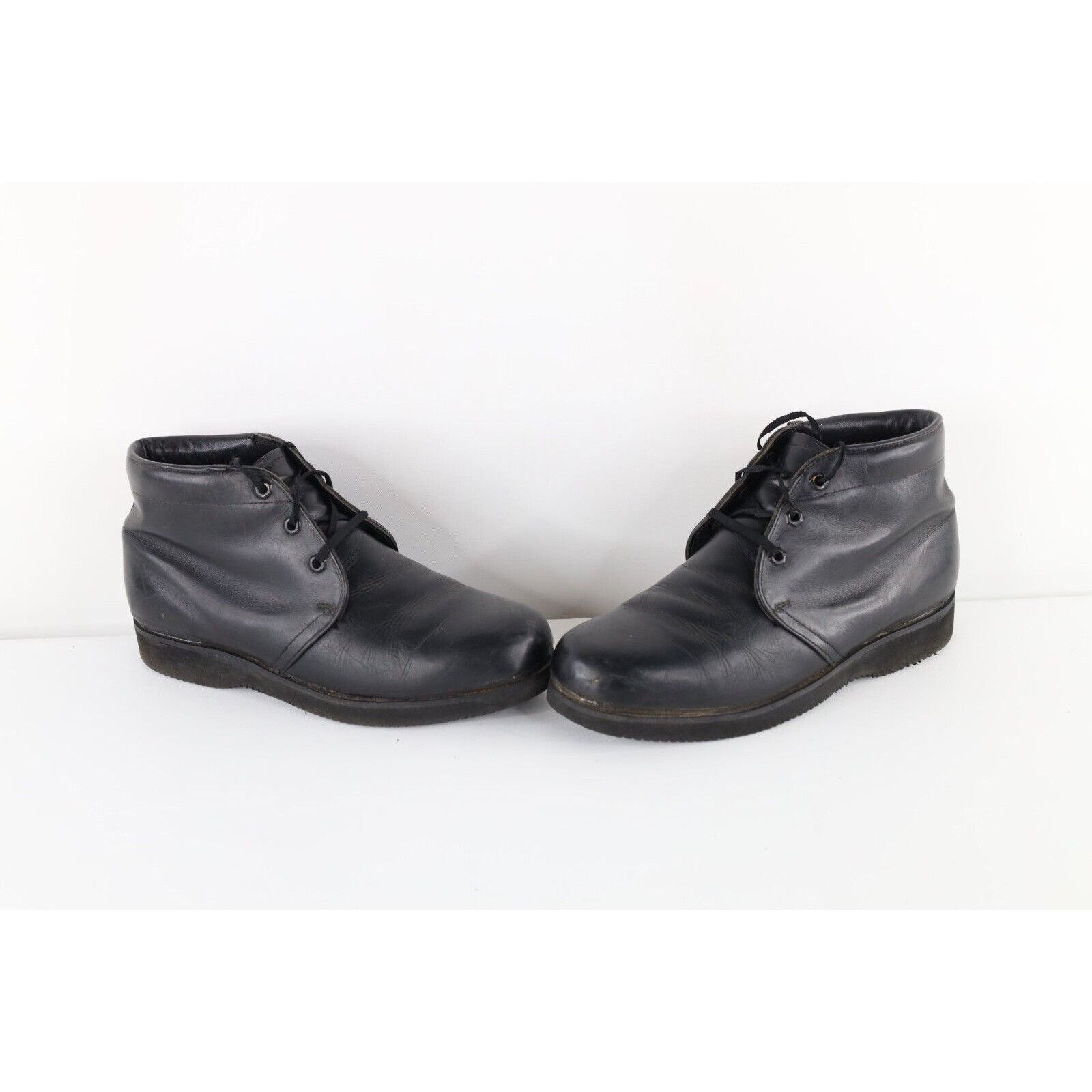 David Taylor Black Leather Ankle Boots Vintage VINTAGE David Taylor Black Leather Ankle Boots Men main image 2
