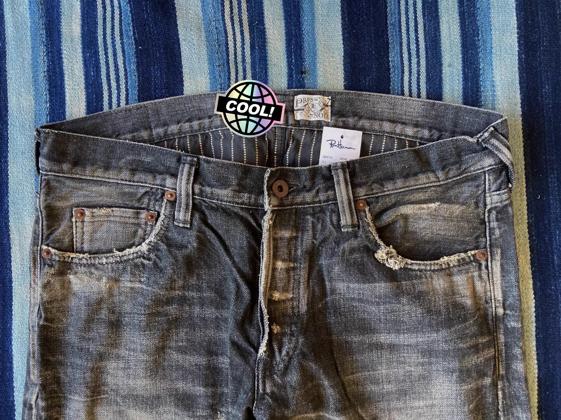 Prps Prps Noir BARRACUDA Heavily Washed Selvedge W34 Size US 34 / EU 50 - 3 Thumbnail