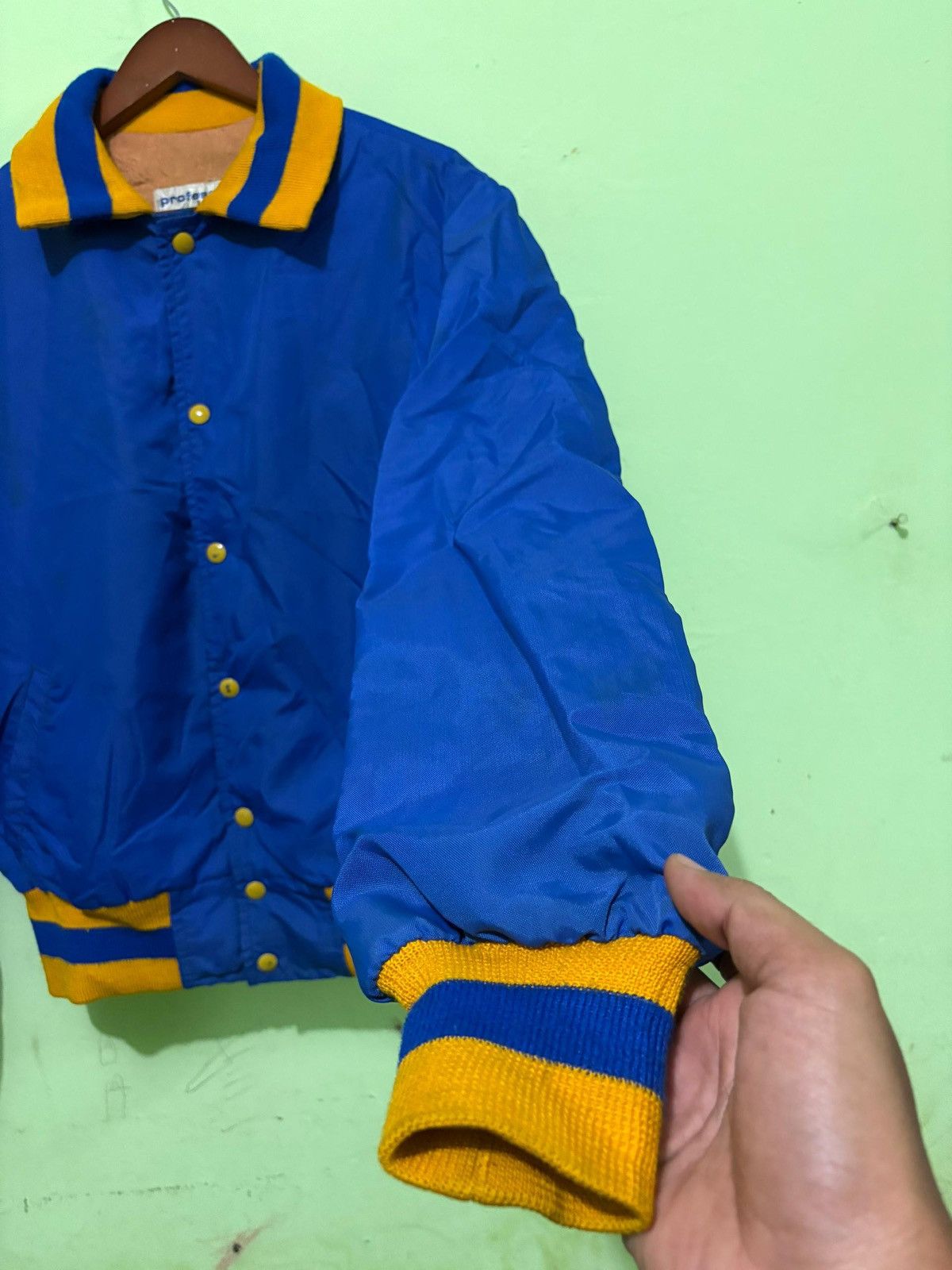 NHL × Wrangler Vintage 80’s NHL Wranglers Tokyo Nylon Jacket Design Size US L / EU 52-54 / 3 - 3 Thumbnail