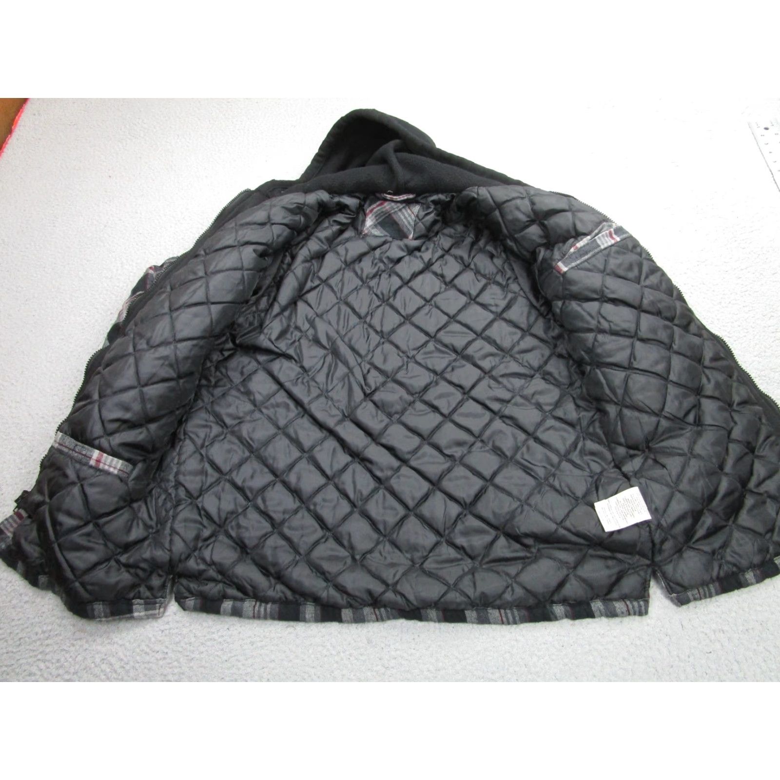 Vintage Jesse Pinkman Flannel Shirt Jacket Mens M Black Gray Hooded Quilted Lined Size US M / EU 48-50 / 2 - 7 Thumbnail