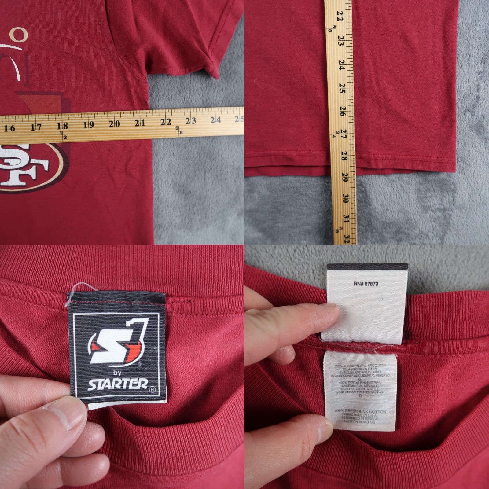 Starter VINTAGE San Francisco 49ers T-Shirt Mens L Large Red Logo NFL Short Sleeves Starter Shirt Size US L / EU 52-54 / 3 - 8 Thumbnail