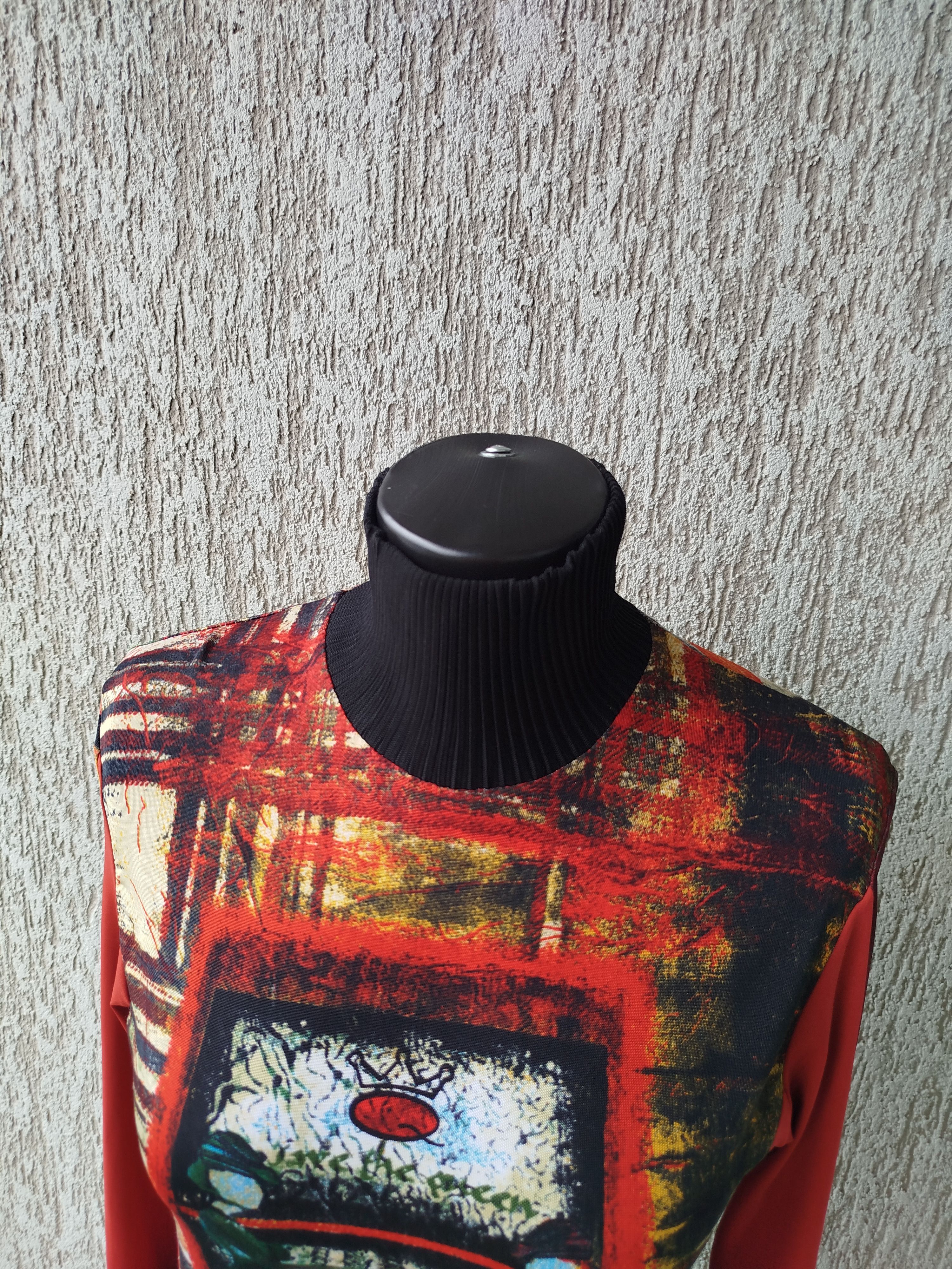 Jean Paul Gaultier Save The Queen Top Graphic Print Abstract Vintage Y2K Size M / US 6-8 / IT 42-44 - 4 Thumbnail