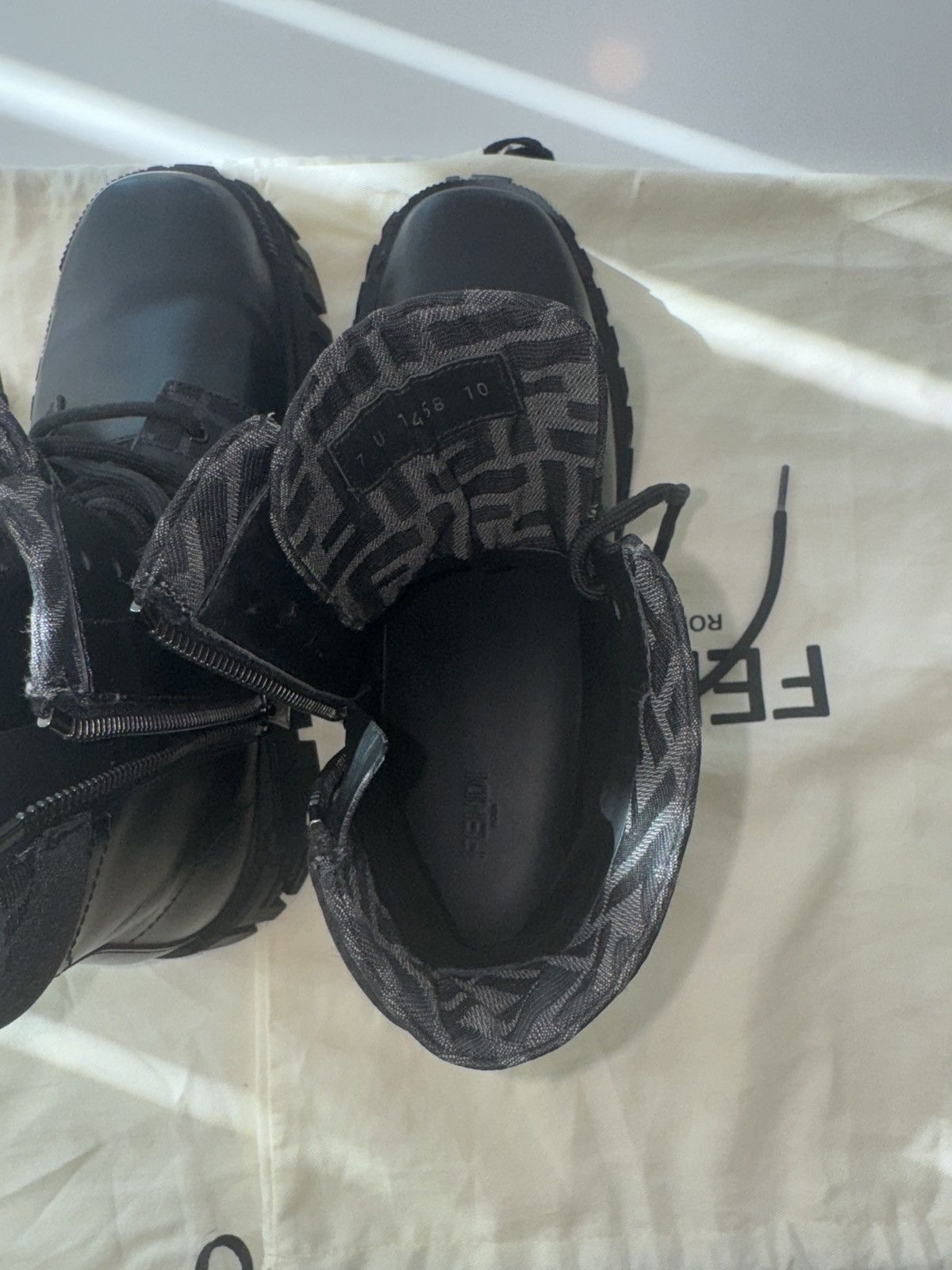 Fendi Fendi Force Lace-Up Boot ‘Black’ Size US 10 / EU 43 - 12 Thumbnail