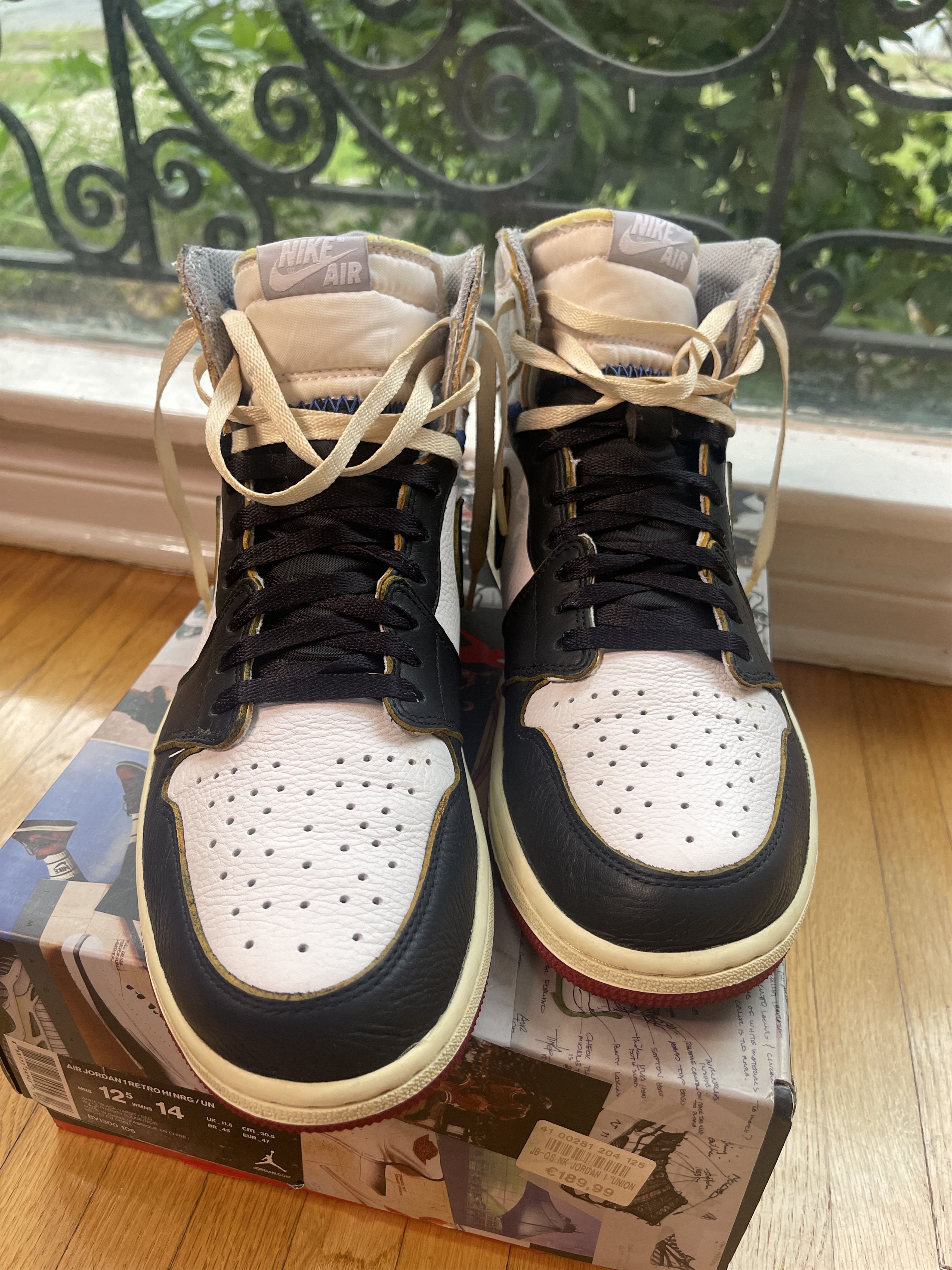 Jordan Brand × Union LA Jordan 1 Retro High Union Black Toe Size 12.5 Size US 12.5 / EU 45-46 - 6 Thumbnail