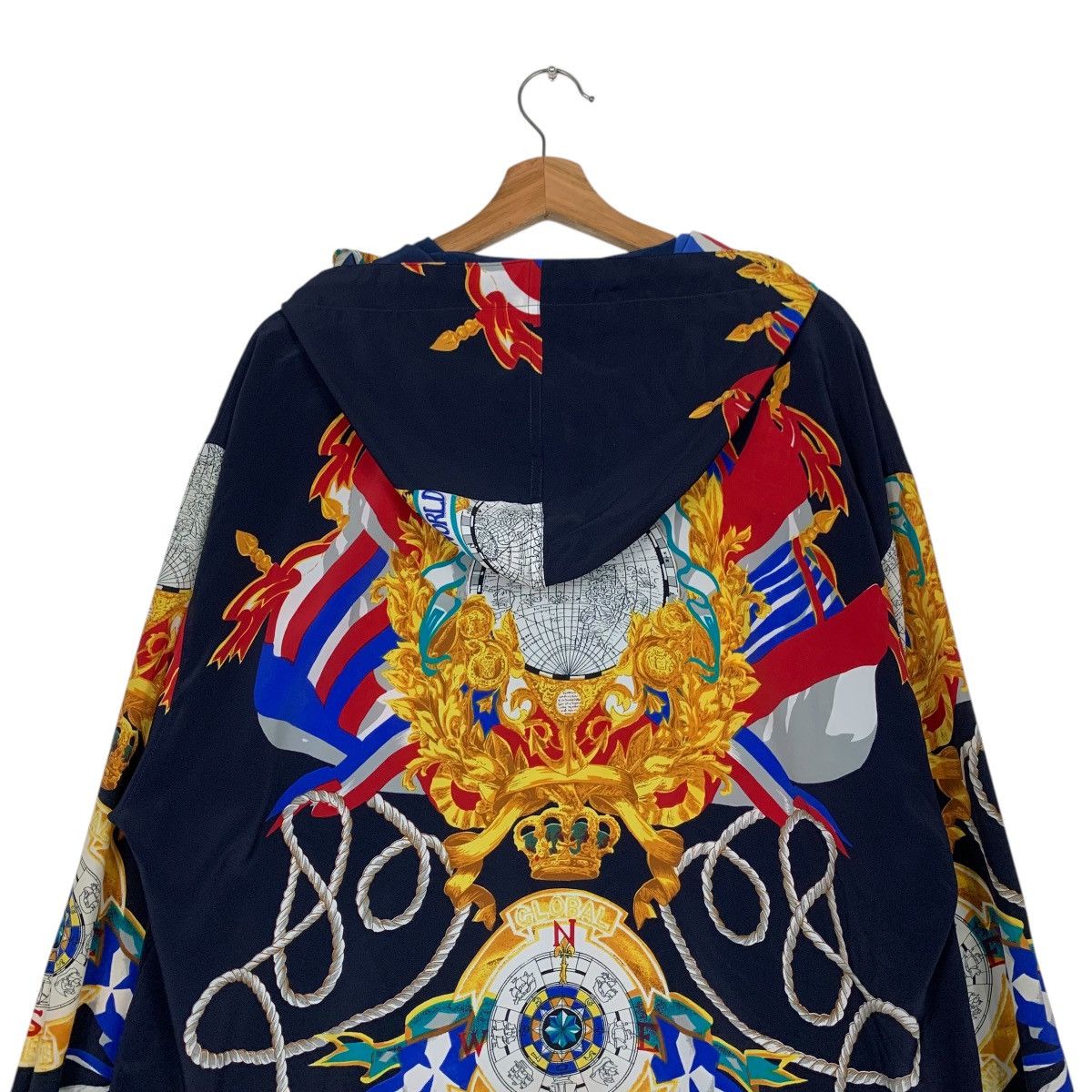 Vintage Vintage AQUA WORLD Fullprint Poly Hoodie Jacket #2569-C116 Size US L / EU 52-54 / 3 - 8 Thumbnail